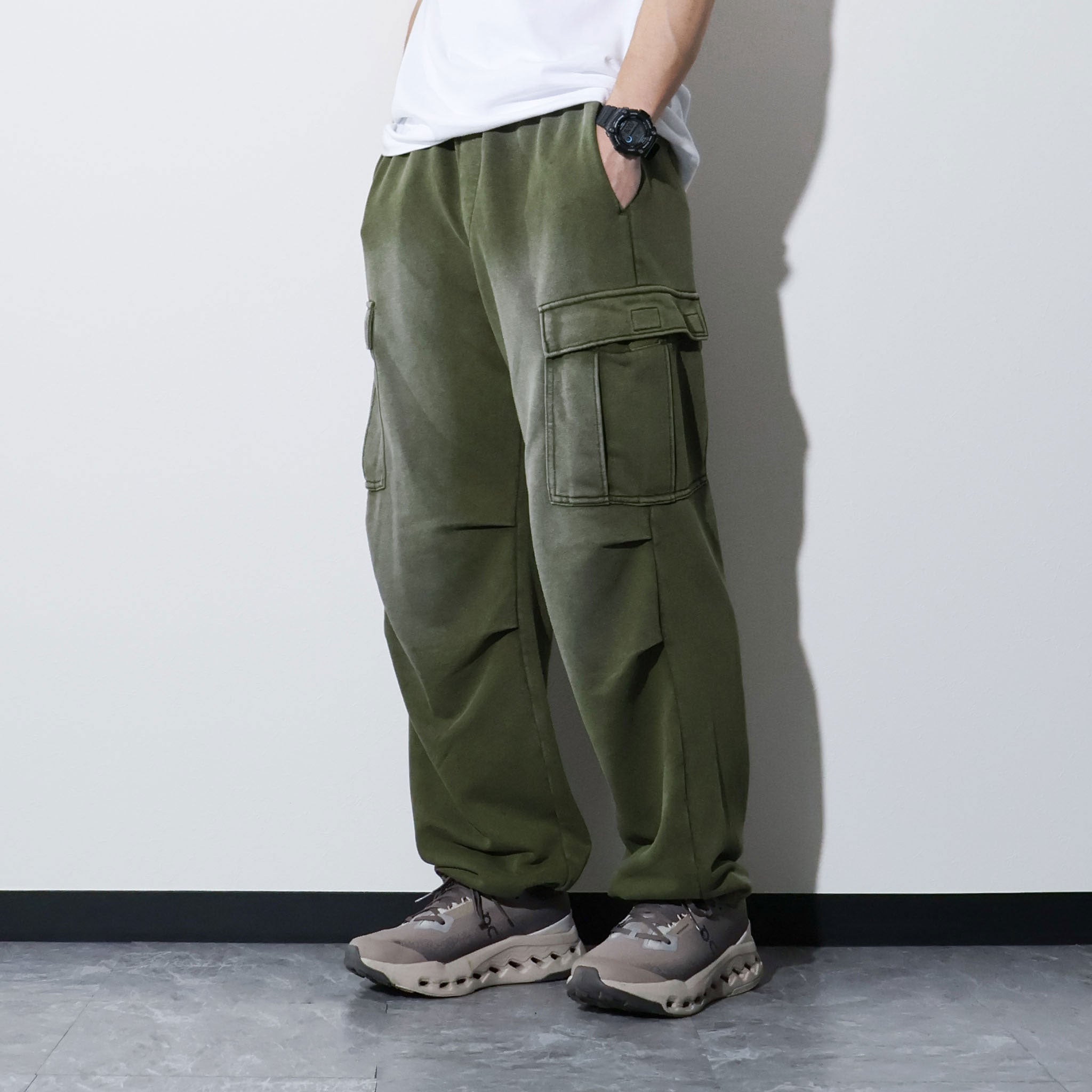 HOUSTON / 10182 FADE BACK PILE EASY CARGO PANTS