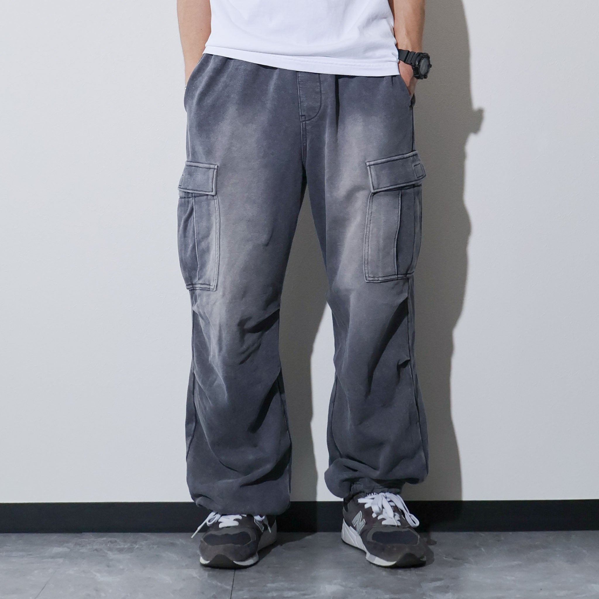 HOUSTON / 10182 FADE BACK PILE EASY CARGO PANTS