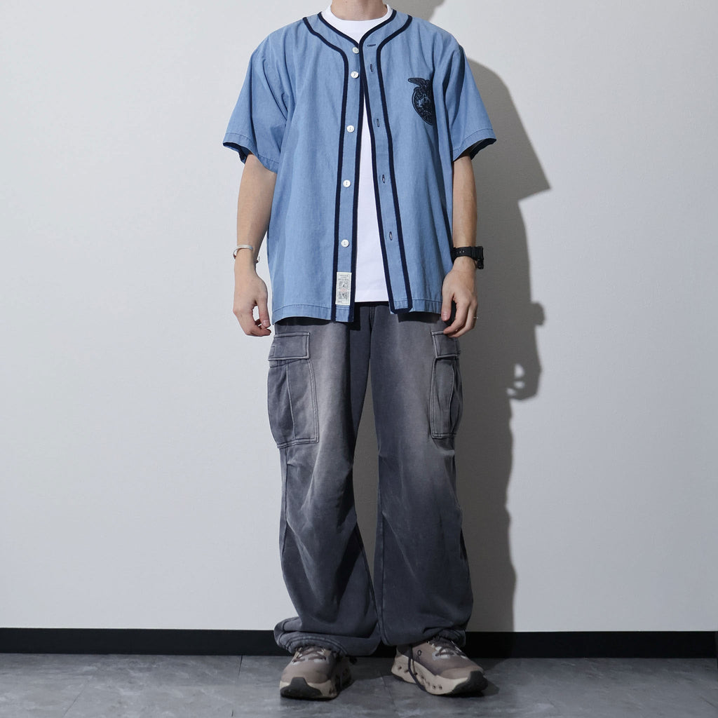 HOUSTON / 41326 CHAMBRAY BASEBALL SHIRT (FFA)