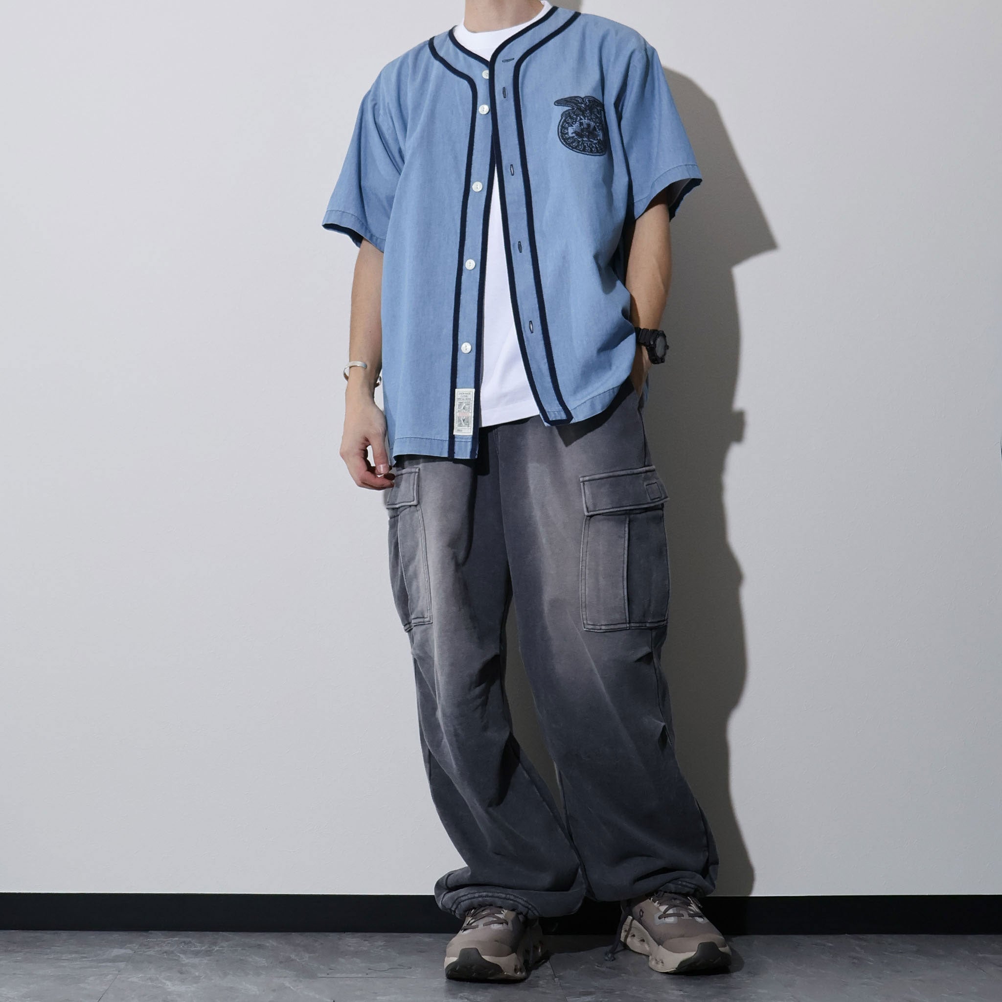 HOUSTON / 41326 CHAMBRAY BASEBALL SHIRT (FFA)