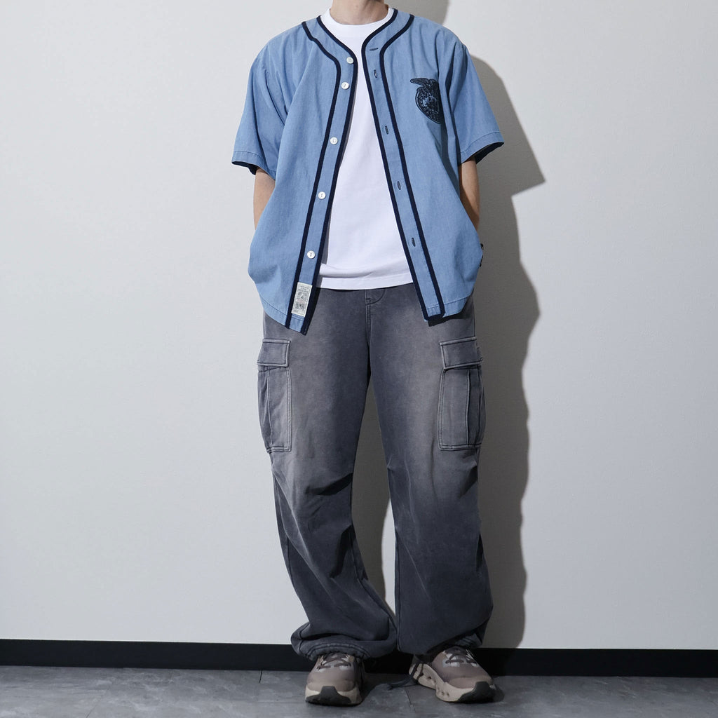 HOUSTON / 41326 CHAMBRAY BASEBALL SHIRT (FFA)