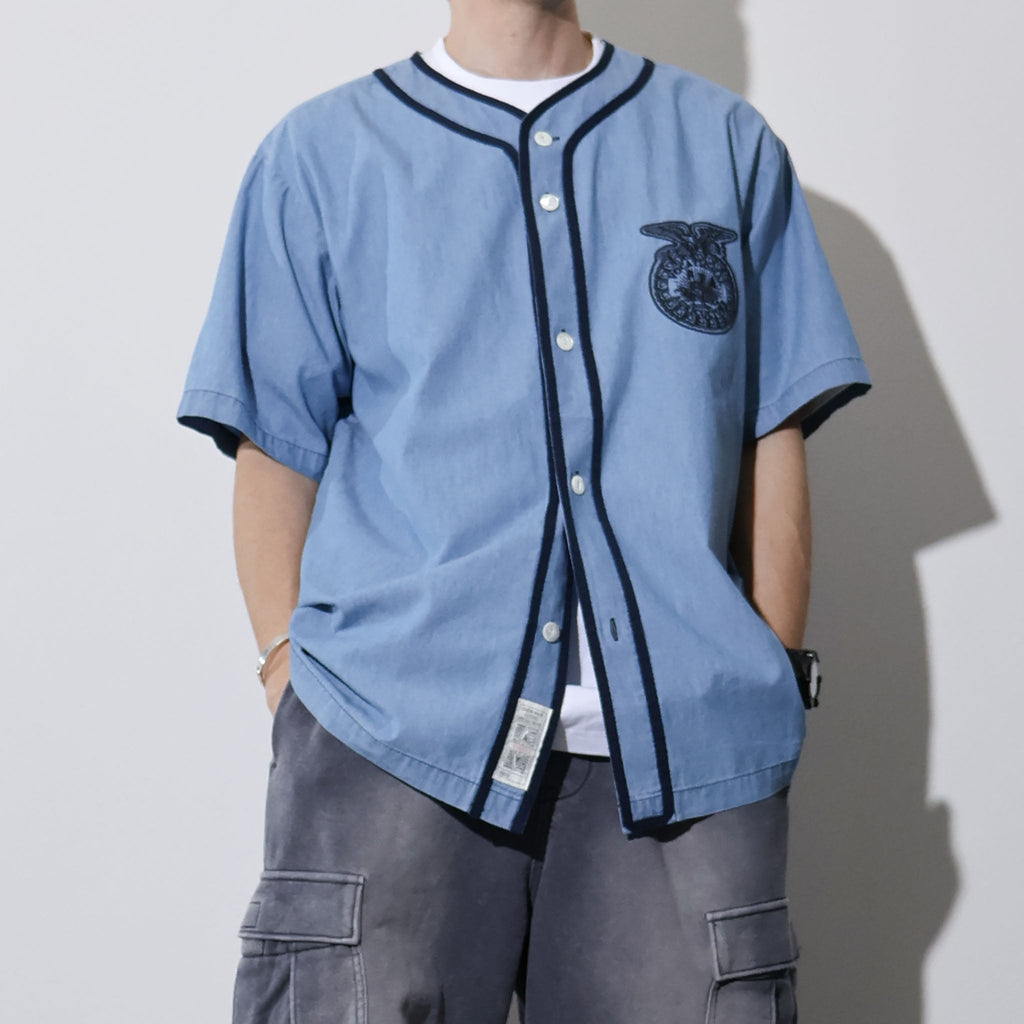 HOUSTON / 41326 CHAMBRAY BASEBALL SHIRT (FFA)