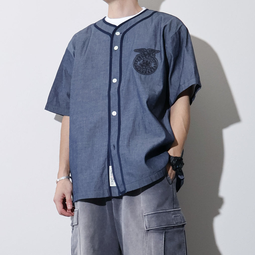 HOUSTON / 41326 CHAMBRAY BASEBALL SHIRT (FFA)