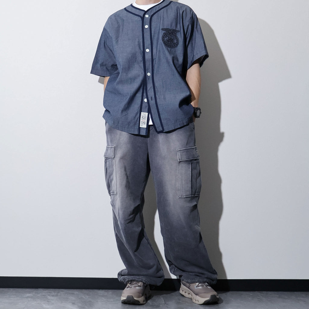 HOUSTON / 41326 CHAMBRAY BASEBALL SHIRT (FFA)