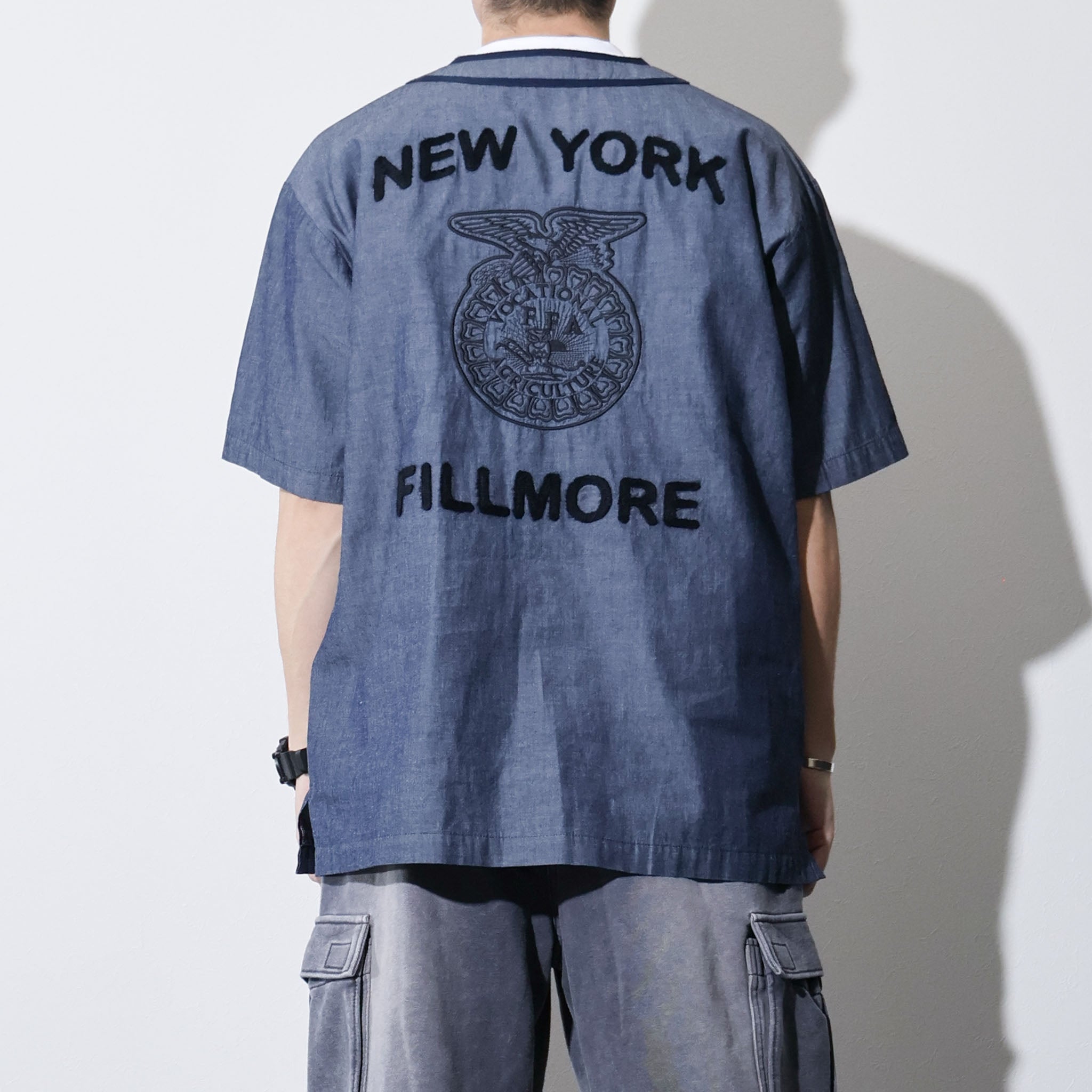 HOUSTON / 41326 CHAMBRAY BASEBALL SHIRT (FFA)