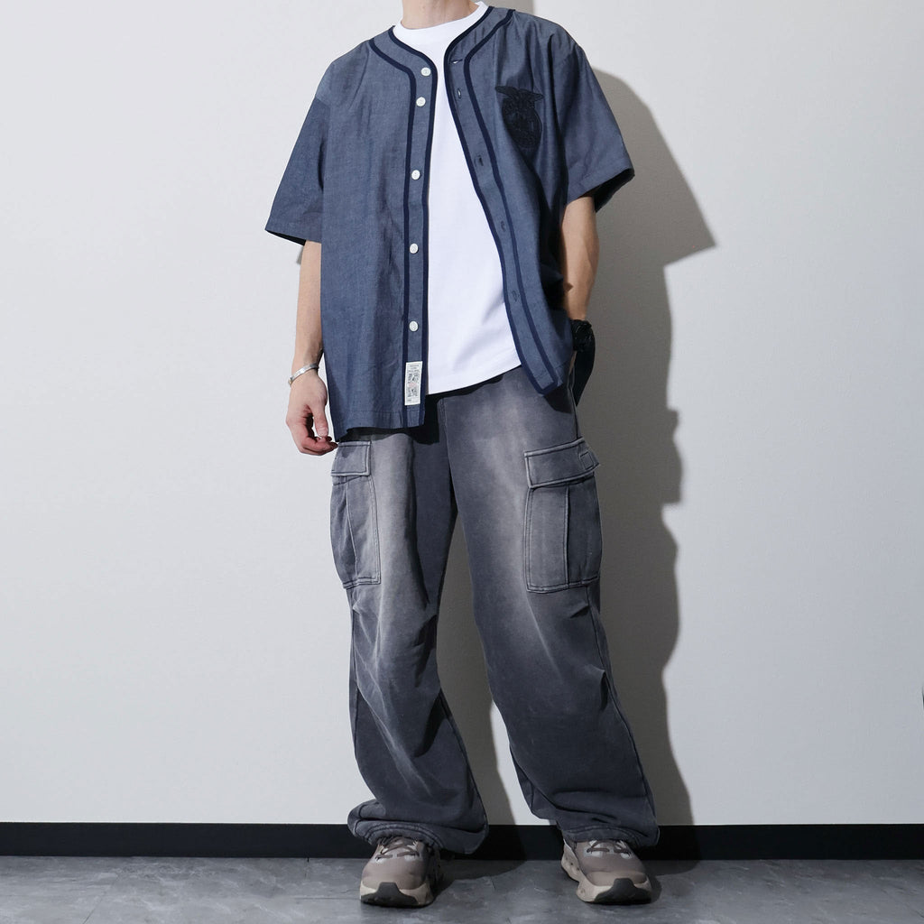 HOUSTON / 41326 CHAMBRAY BASEBALL SHIRT (FFA)