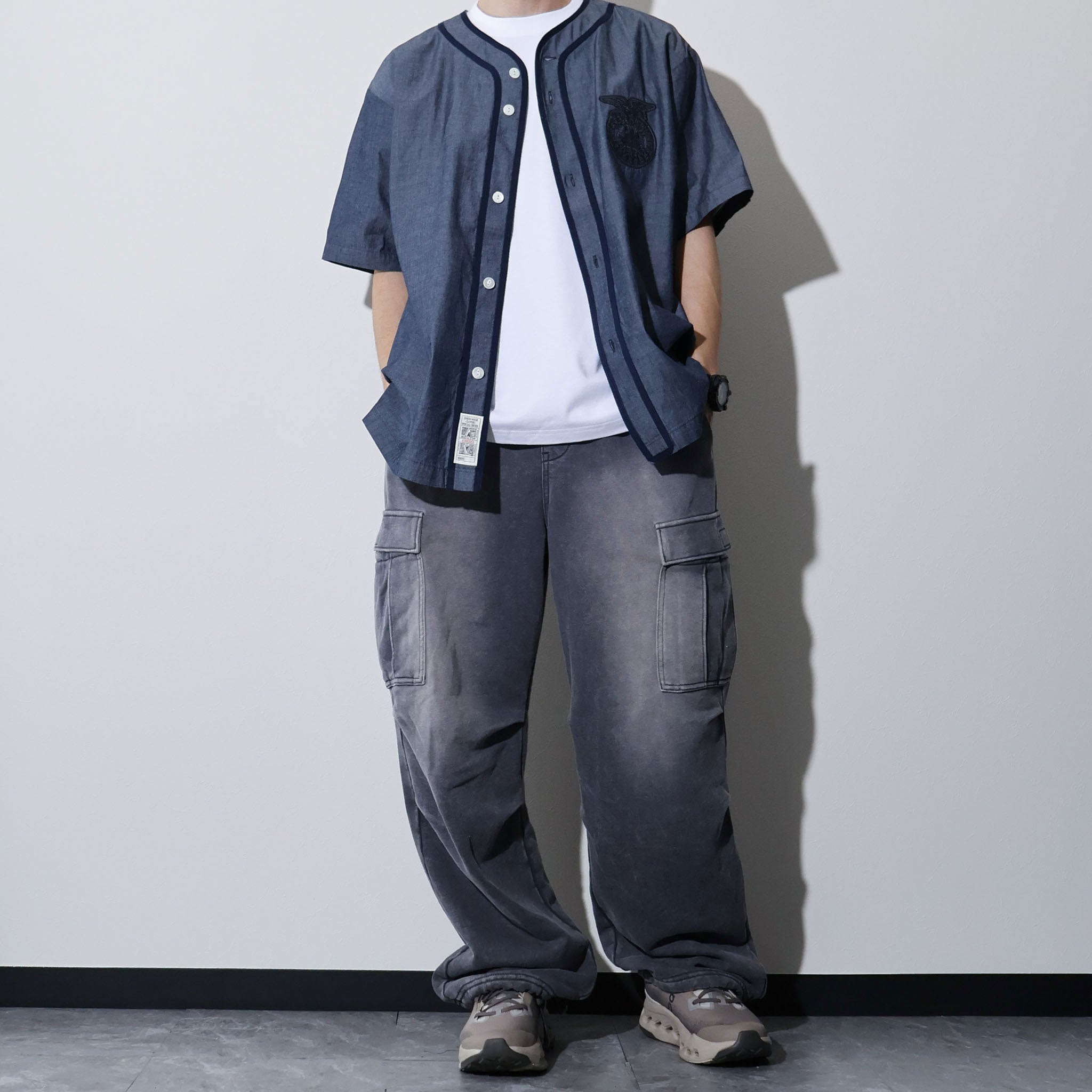 HOUSTON / 41326 CHAMBRAY BASEBALL SHIRT (FFA)