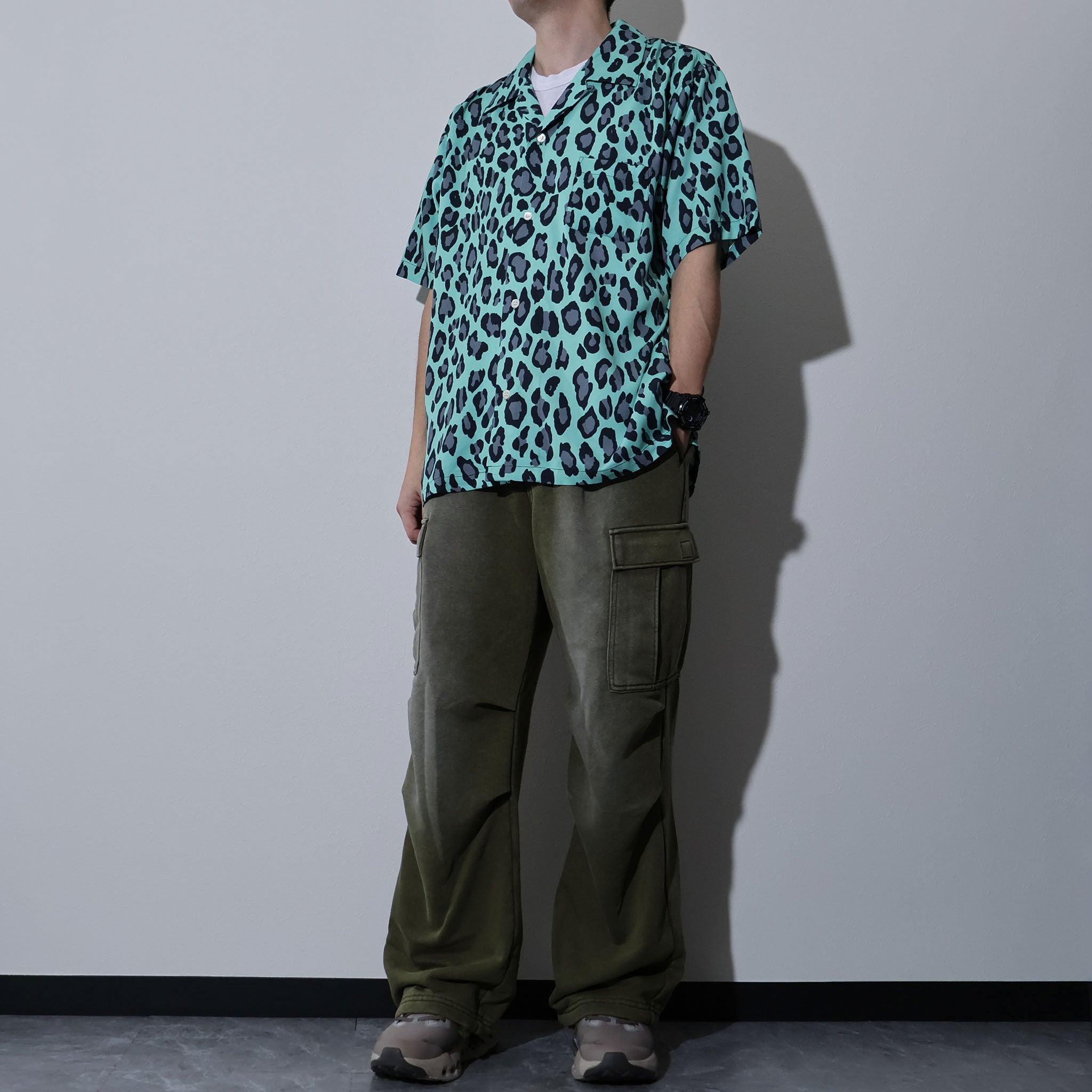 HOUSTON / 41195 ALOHA SHIRT (LEOPARD)