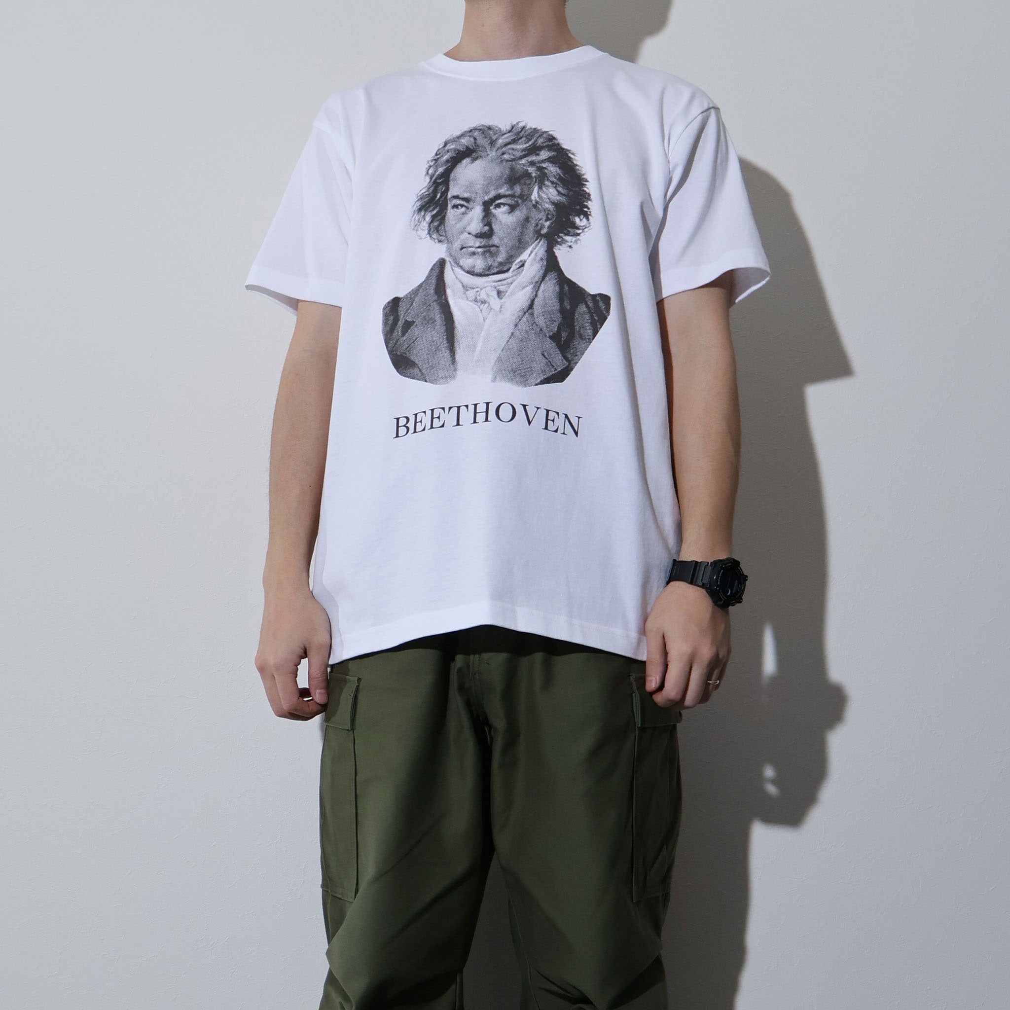 HOUSTON / 22417 HIGH MESH PRINT TEE (BEETHOVEN)