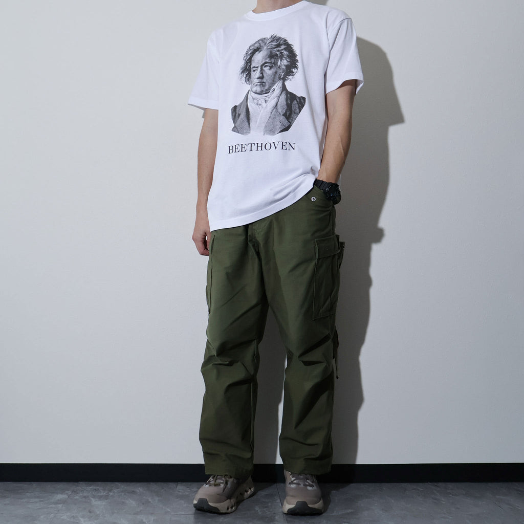 HOUSTON / 22417 HIGH MESH PRINT TEE (BEETHOVEN)