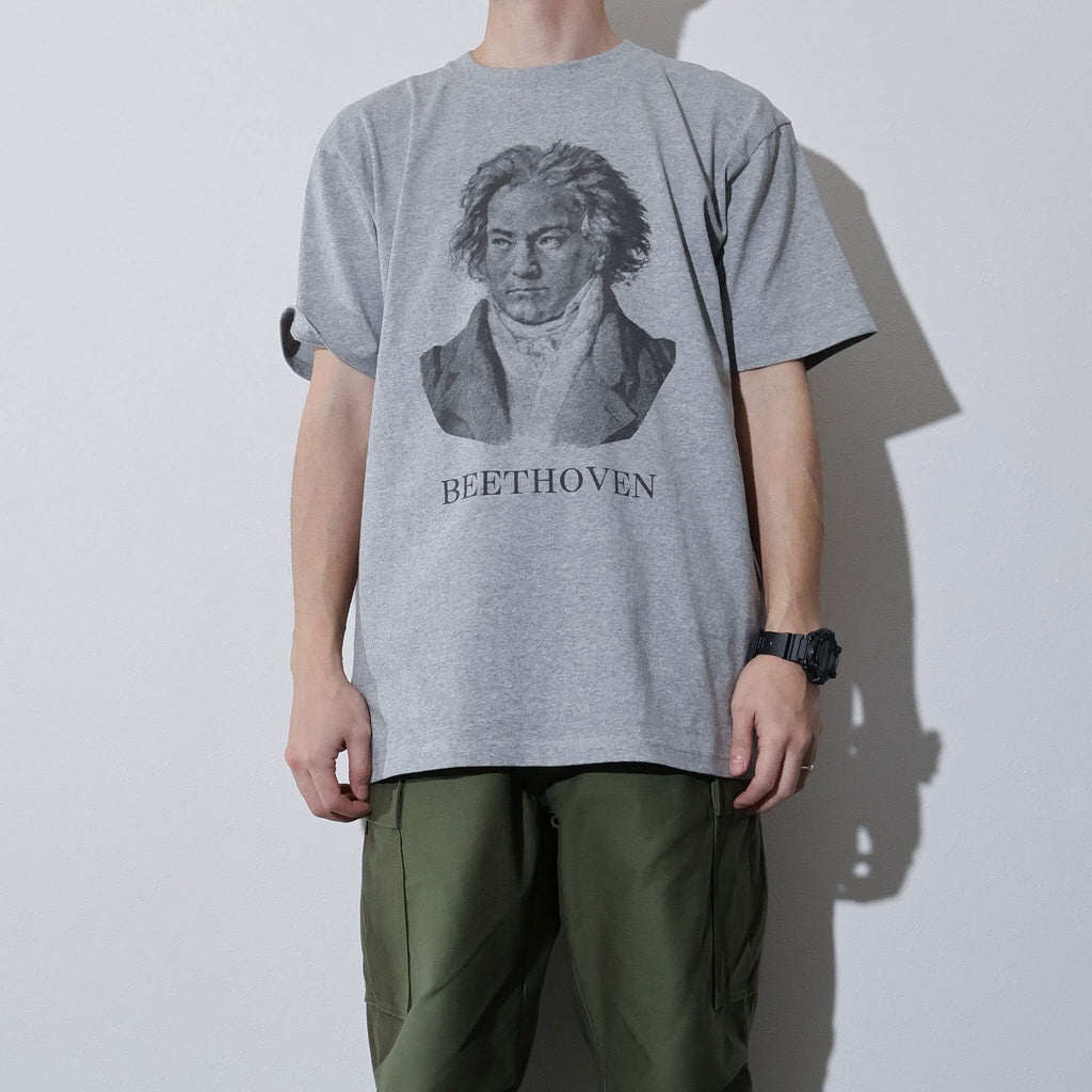 HOUSTON / 22417 HIGH MESH PRINT TEE (BEETHOVEN)