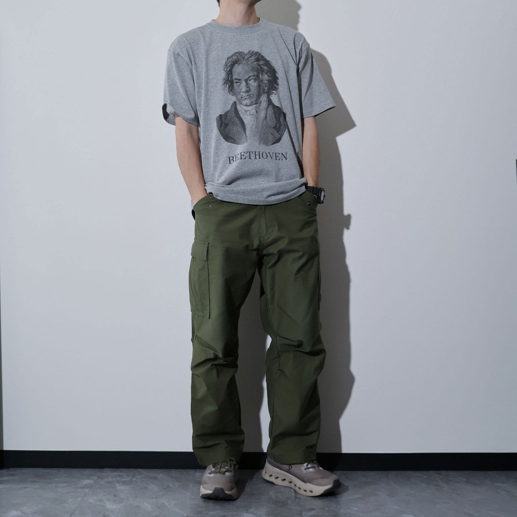 HOUSTON / 22417 HIGH MESH PRINT TEE (BEETHOVEN)