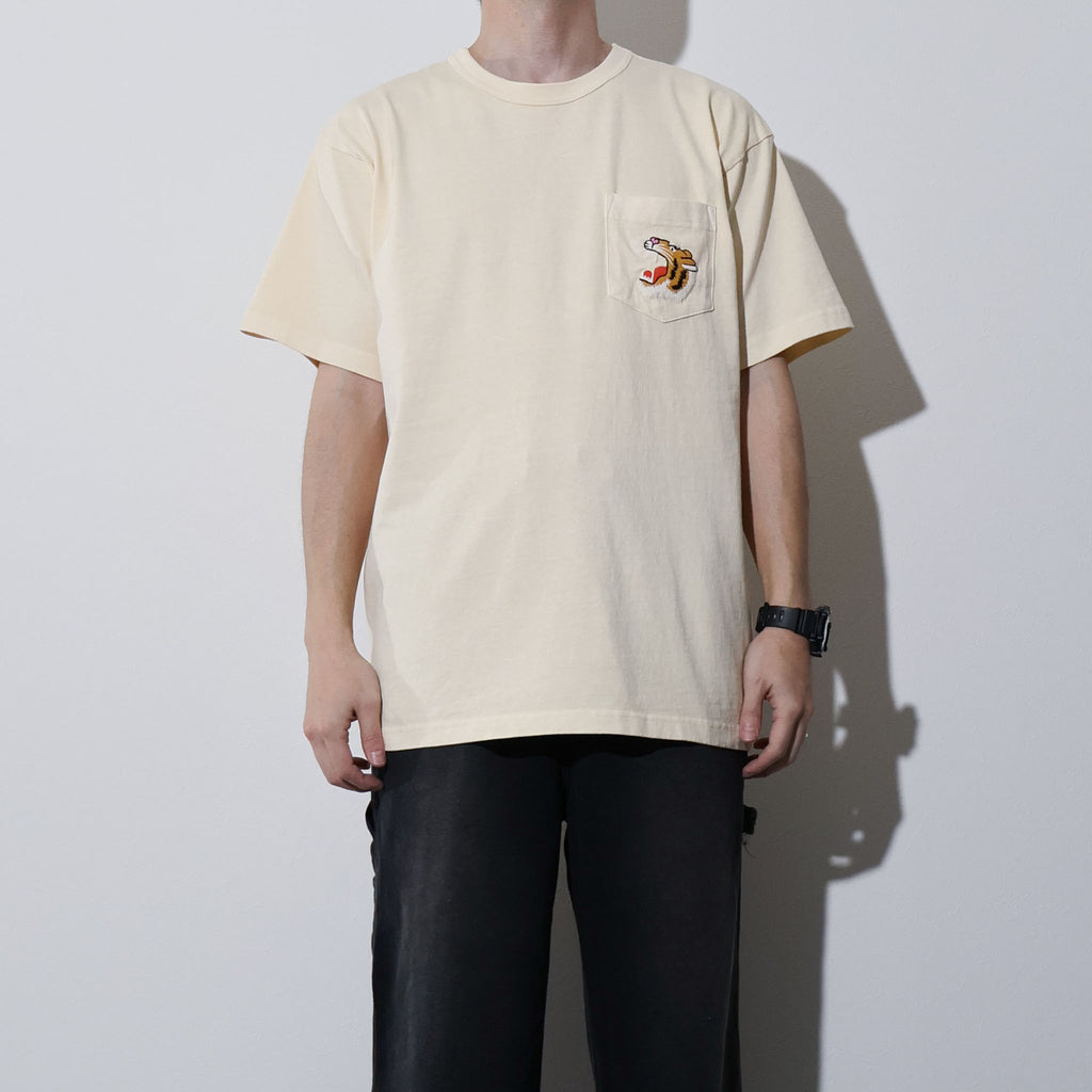 HOUSTON / 22395 PIGMENT U.S.COTTON PRINT TEE (TIGER) - TRUTH