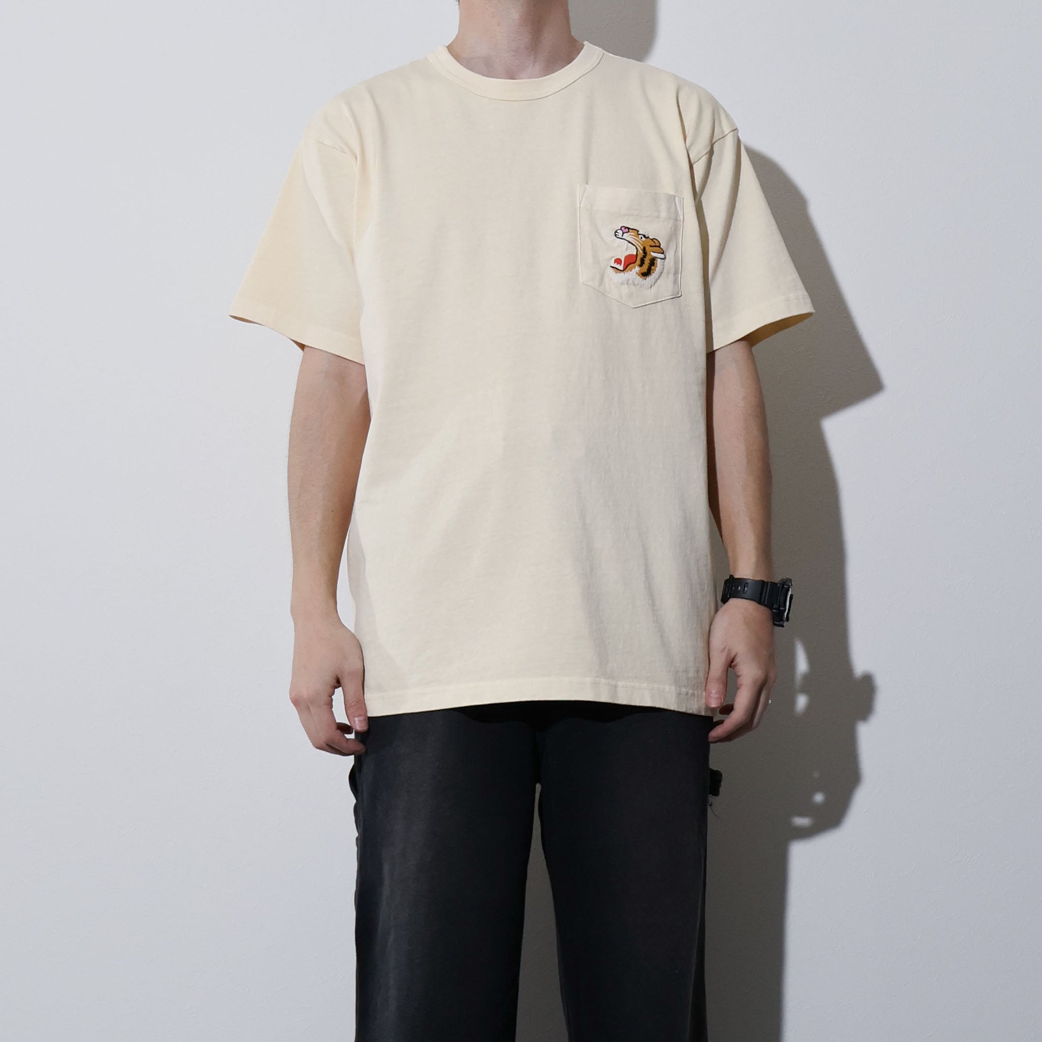 HOUSTON / 22395 PIGMENT U.S.COTTON PRINT TEE (TIGER) - TRUTH