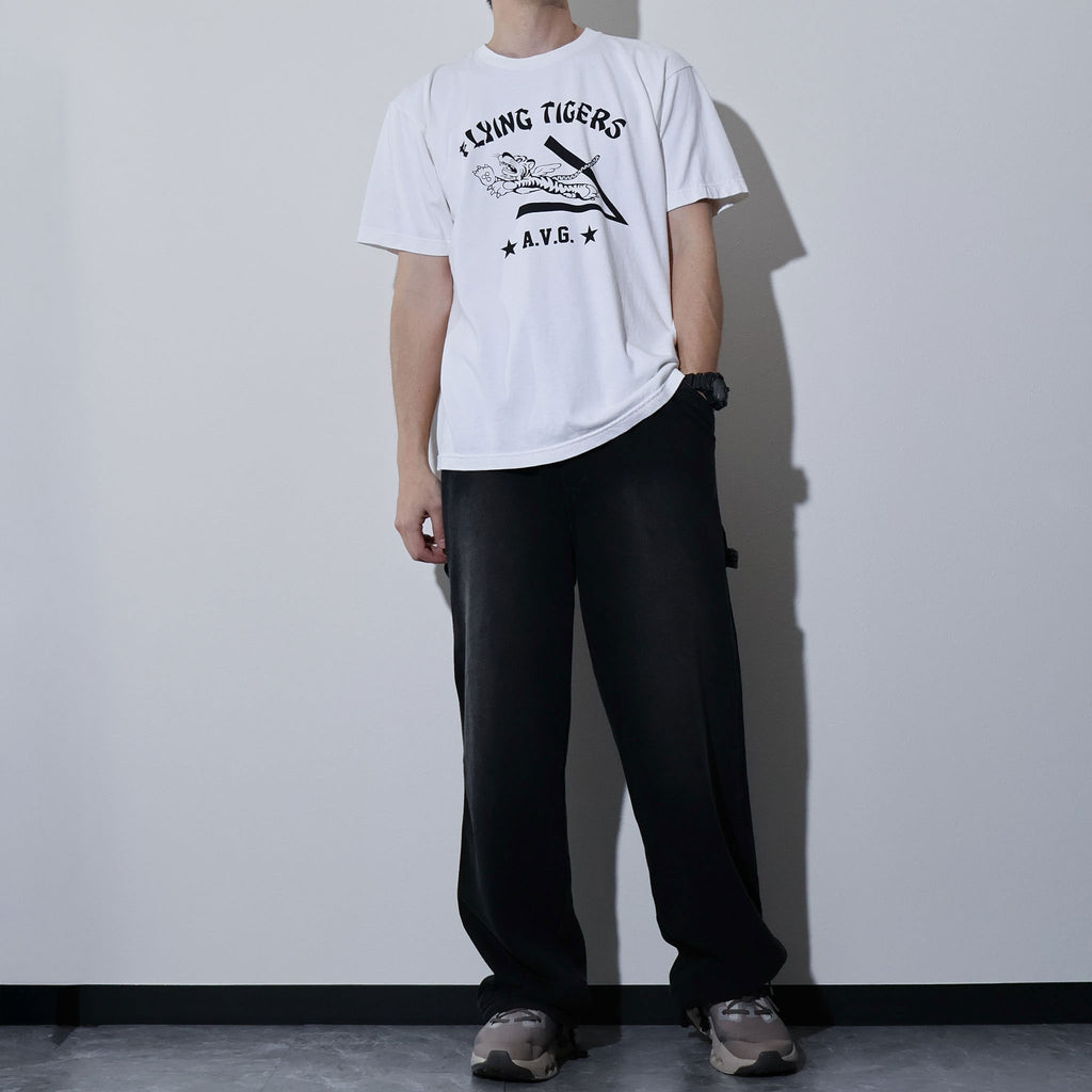 HOUSTON / 22440 PIGMENT PRINT TEE (FLYING TIGER) - TRUTH
