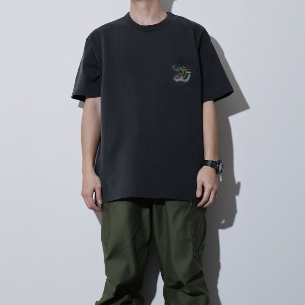 HOUSTON / 22395 PIGMENT U.S.COTTON PRINT TEE (TIGER) - TRUTH
