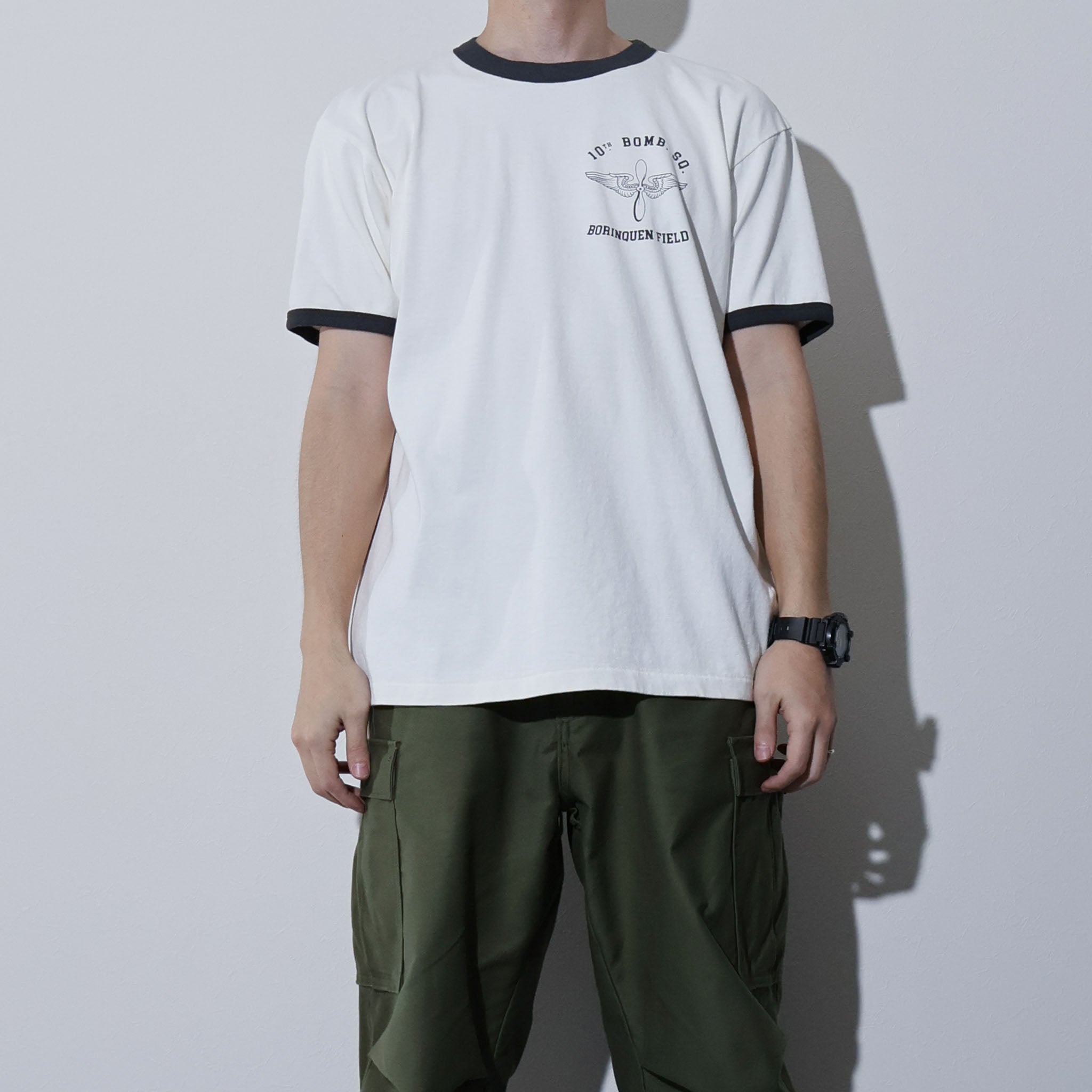 HOUSTON / 22411 PIGMENT PRINT RINGER TEE (PROP AND WINGS)