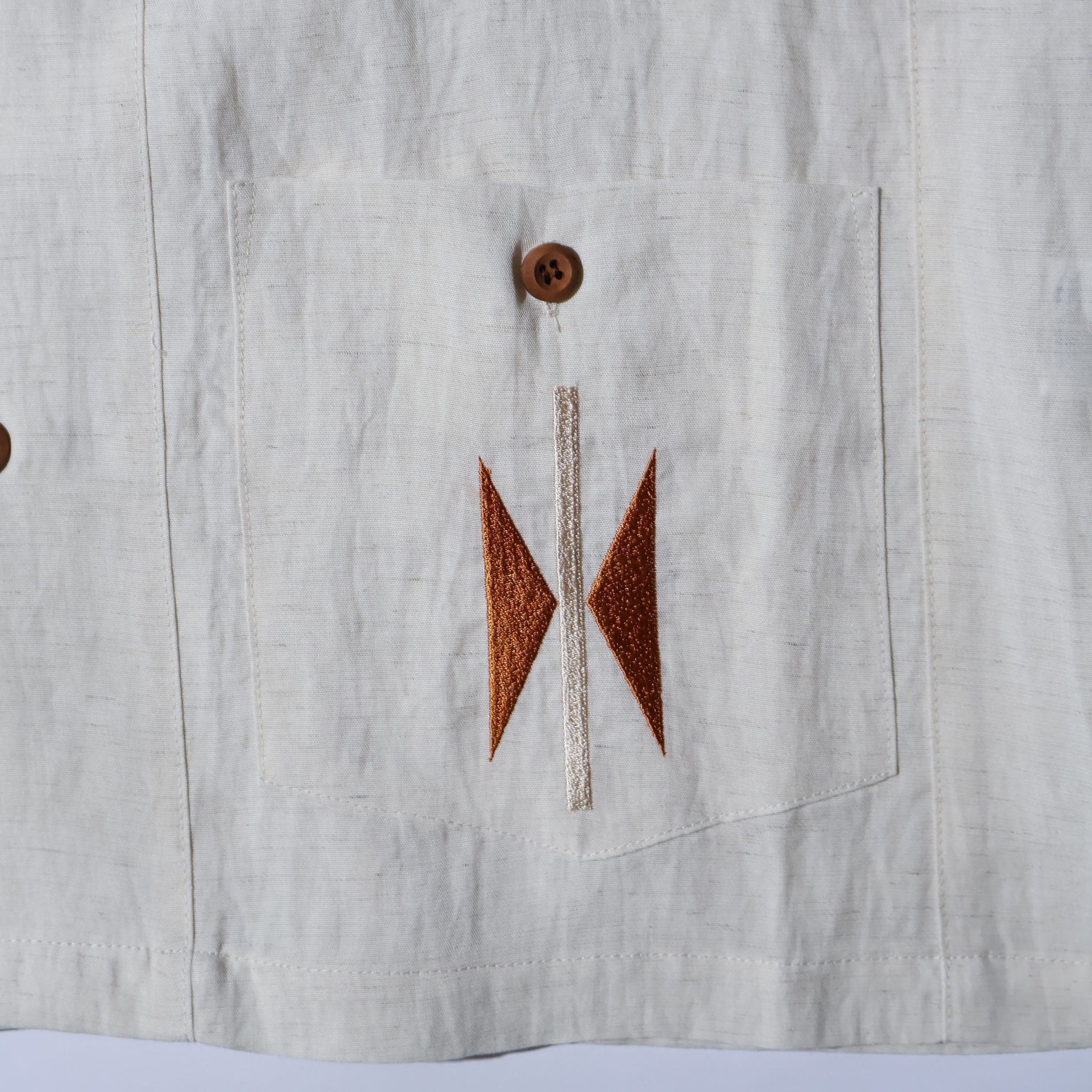 HOUSTON / 41331 LINEN CHIMAYO SHIRT - TRUTH