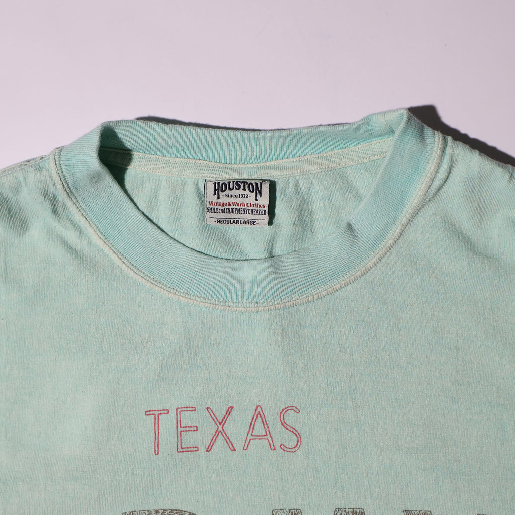 HOUSTON / 22423 PIGMENT PRINT TEE (ARMY) MADE IN JAPAN