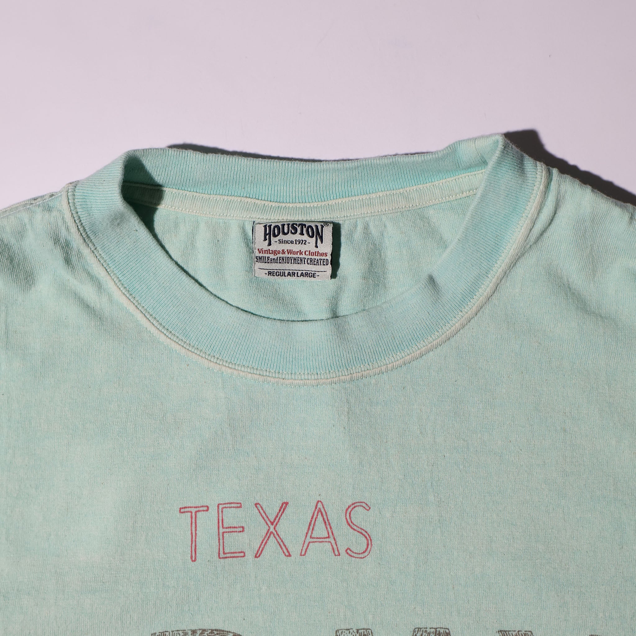 HOUSTON / 22423 PIGMENT PRINT TEE (ARMY) MADE IN JAPAN