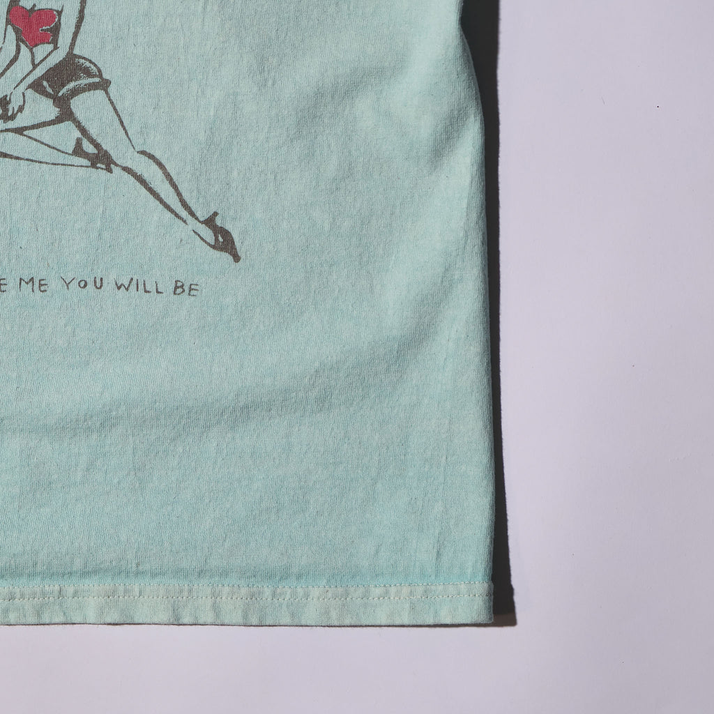 HOUSTON / 22423 PIGMENT PRINT TEE (ARMY) MADE IN JAPAN