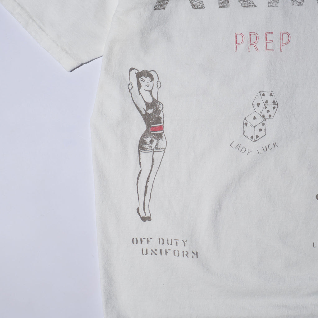 HOUSTON / 22423 PIGMENT PRINT TEE (ARMY) MADE IN JAPAN