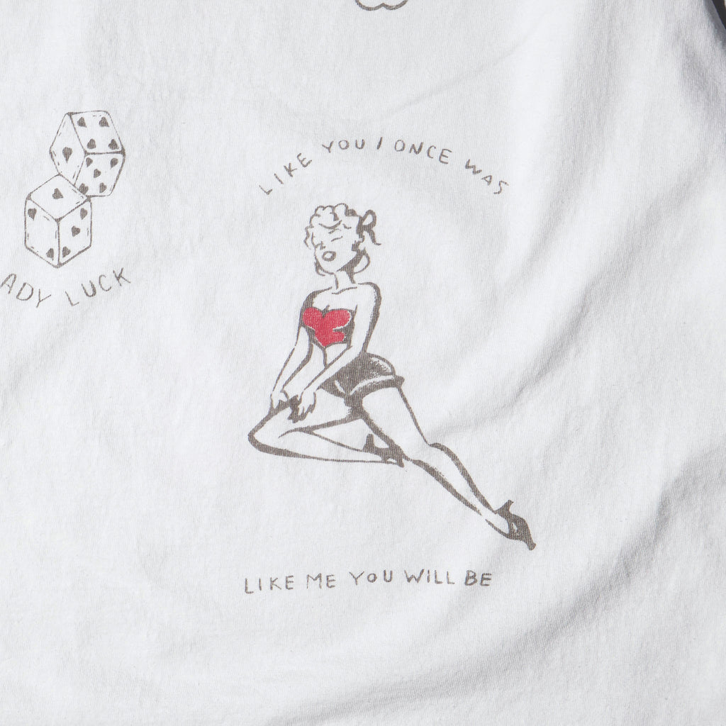 HOUSTON / 22423 PIGMENT PRINT TEE (ARMY) MADE IN JAPAN
