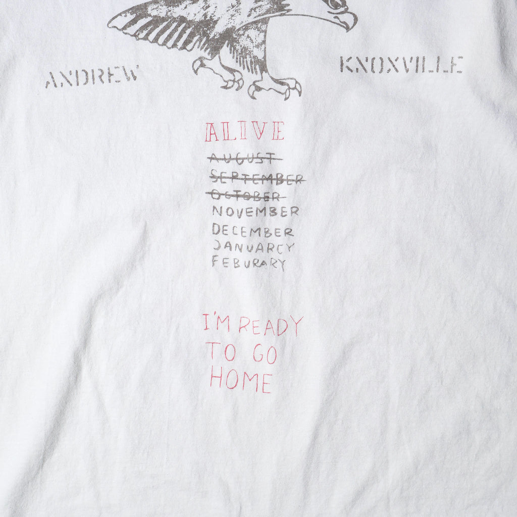 HOUSTON / 22423 PIGMENT PRINT TEE (ARMY) MADE IN JAPAN