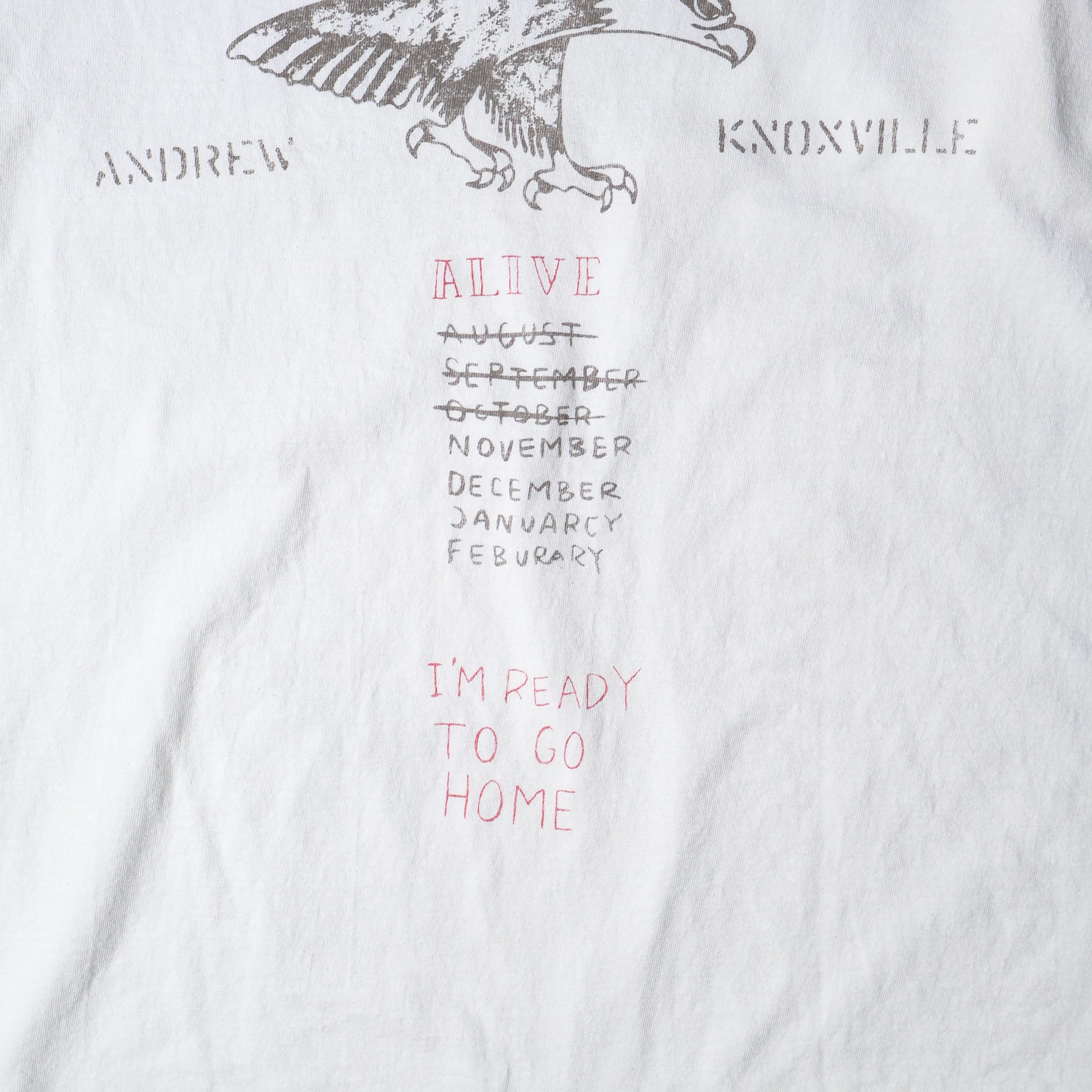 HOUSTON / 22423 PIGMENT PRINT TEE (ARMY) MADE IN JAPAN