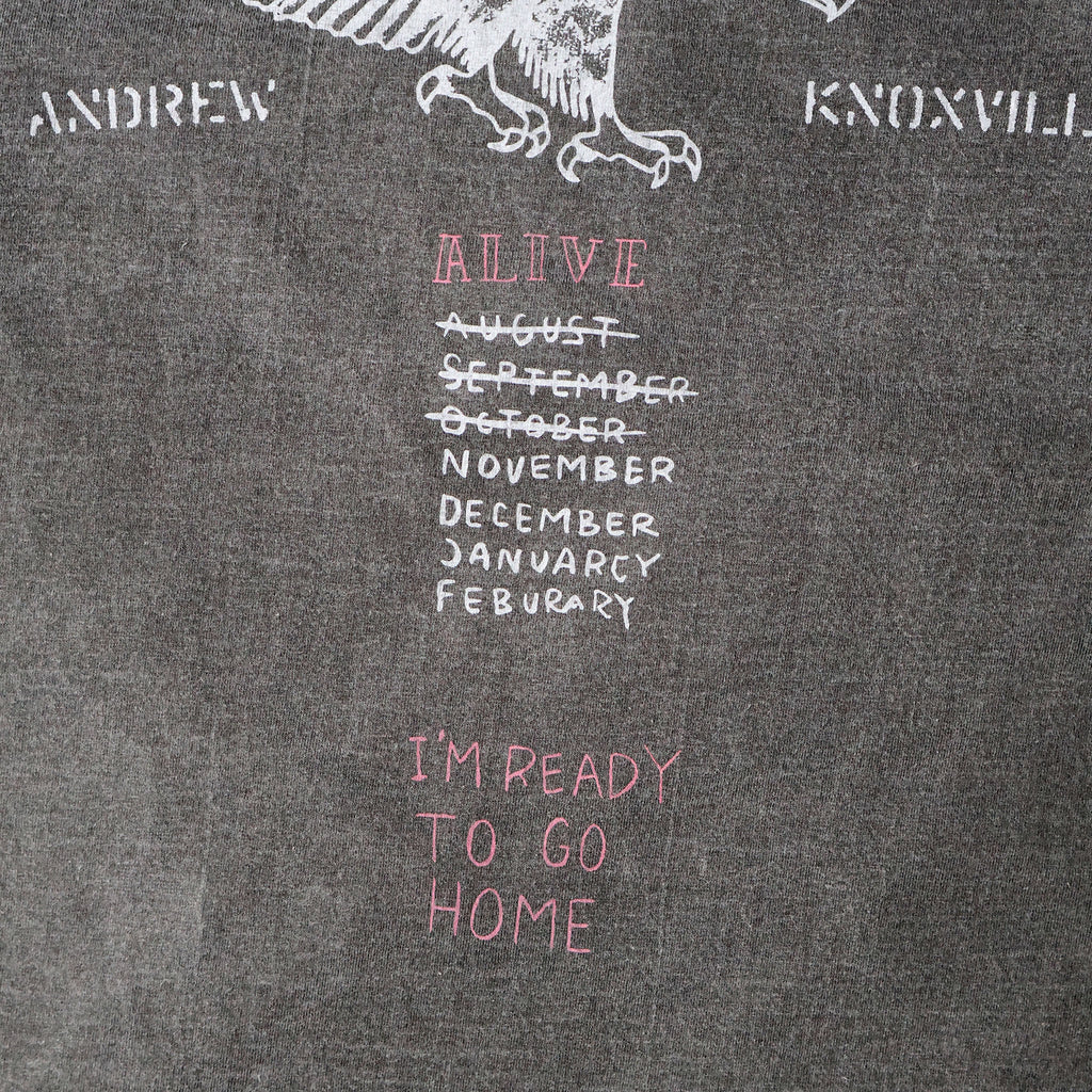 HOUSTON / 22423 PIGMENT PRINT TEE (ARMY) MADE IN JAPAN