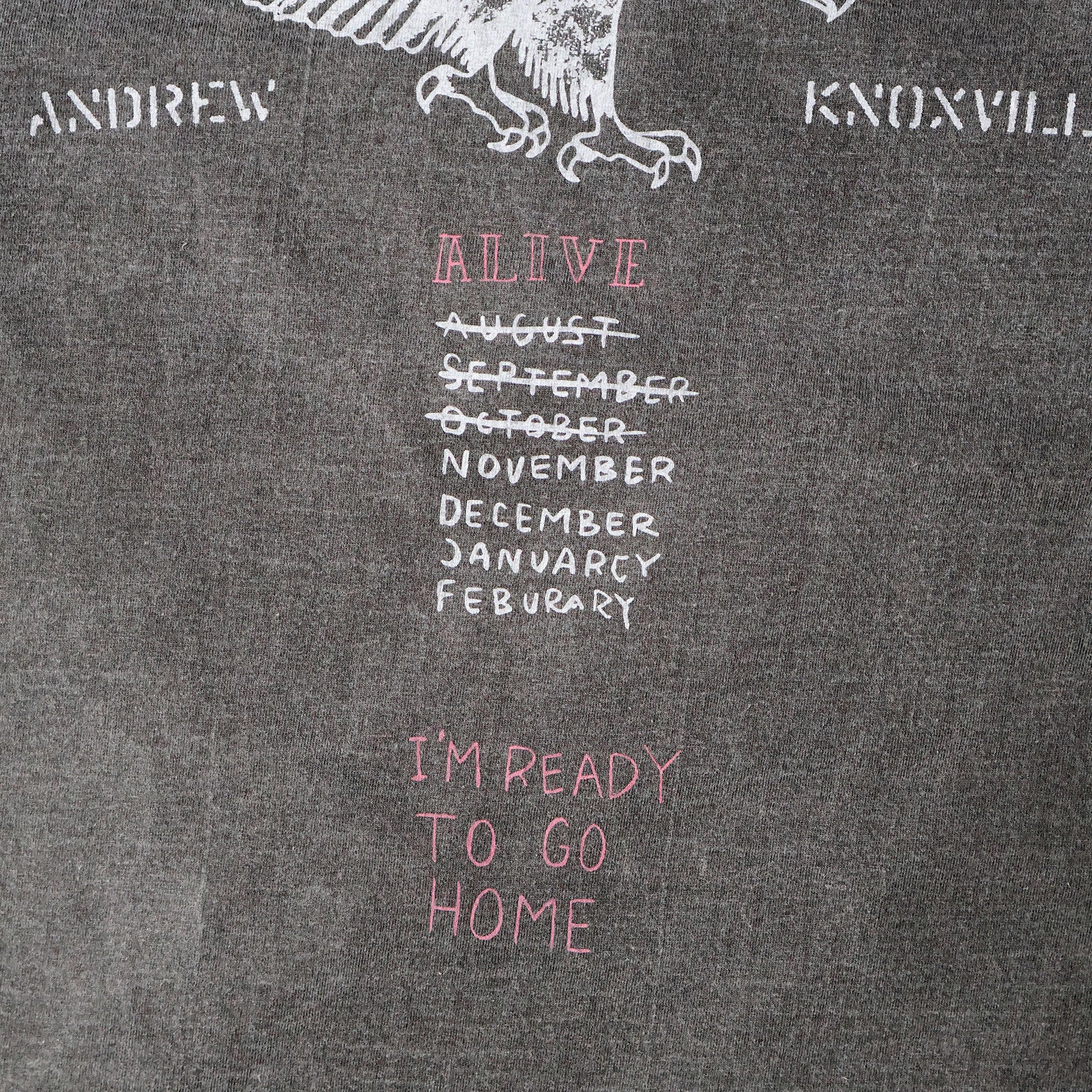 HOUSTON / 22423 PIGMENT PRINT TEE (ARMY) MADE IN JAPAN