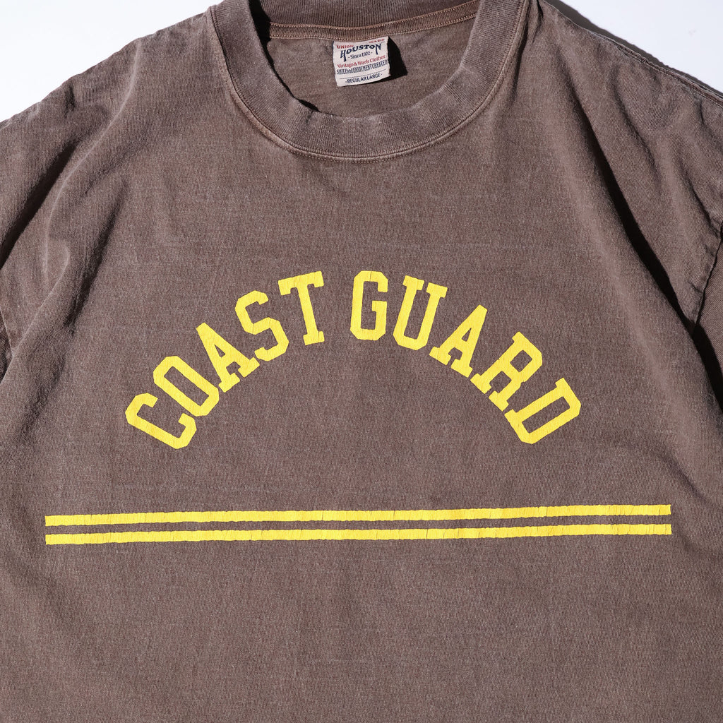 HOUSTON / 22424 PIGMENT PRINT TEE (COAST GUARD) MADE IN JAPAN