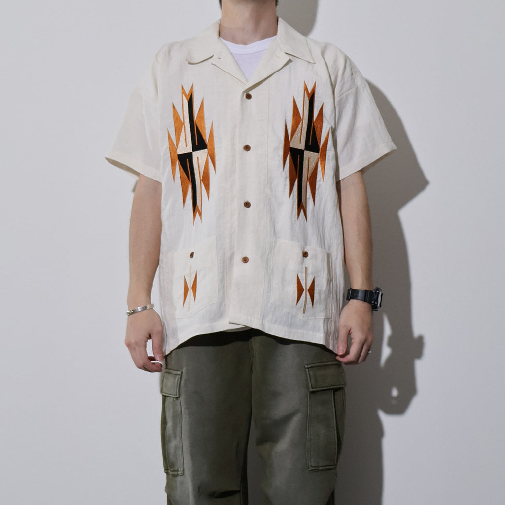 HOUSTON / 41331 LINEN CHIMAYO SHIRT - TRUTH