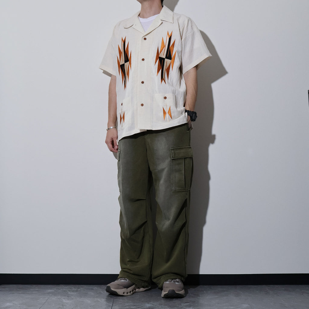 HOUSTON / 41331 LINEN CHIMAYO SHIRT - TRUTH