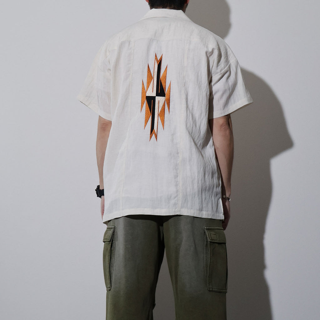 HOUSTON / 41331 LINEN CHIMAYO SHIRT - TRUTH