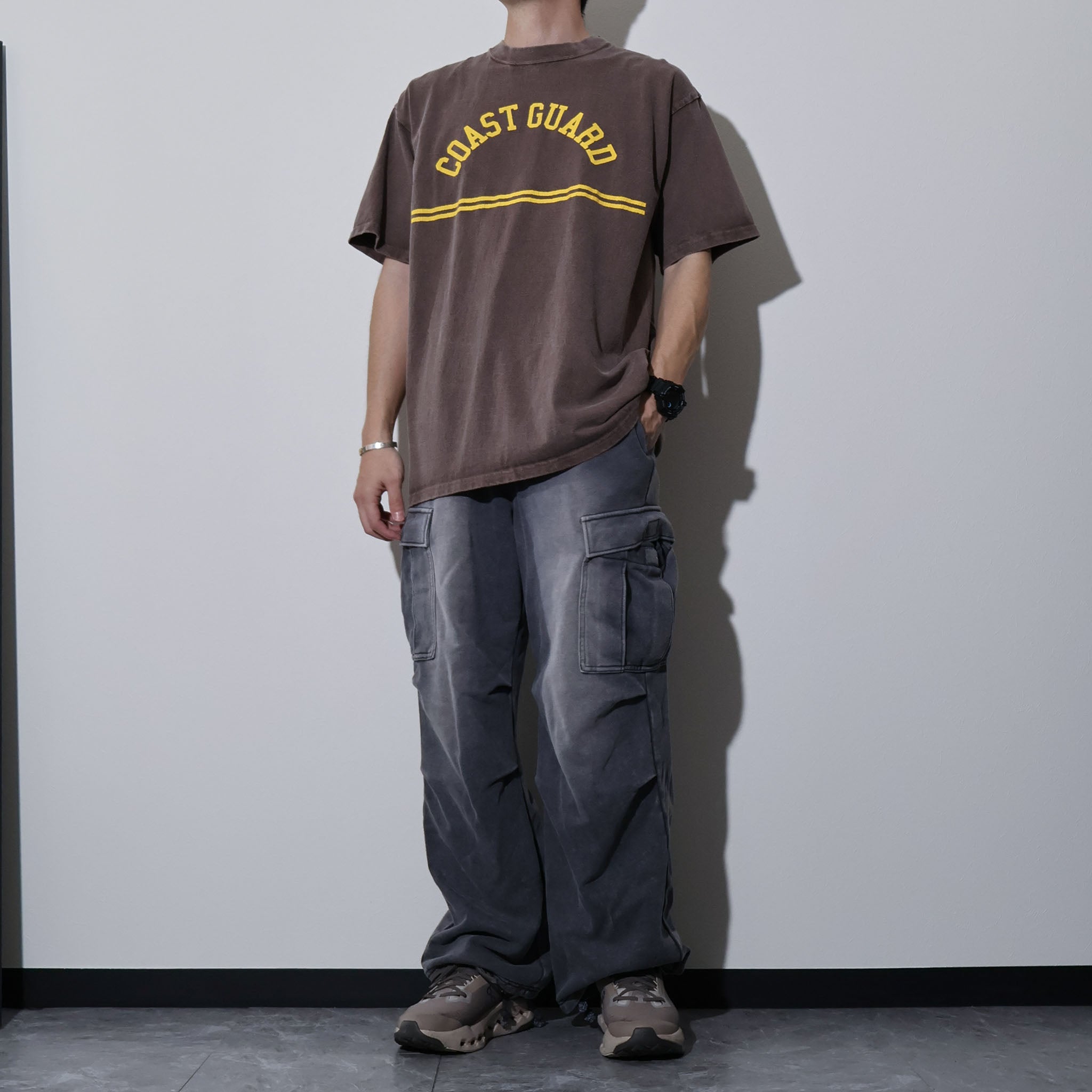 HOUSTON / 22424 PIGMENT PRINT TEE (COAST GUARD) MADE IN JAPAN - TRUTH