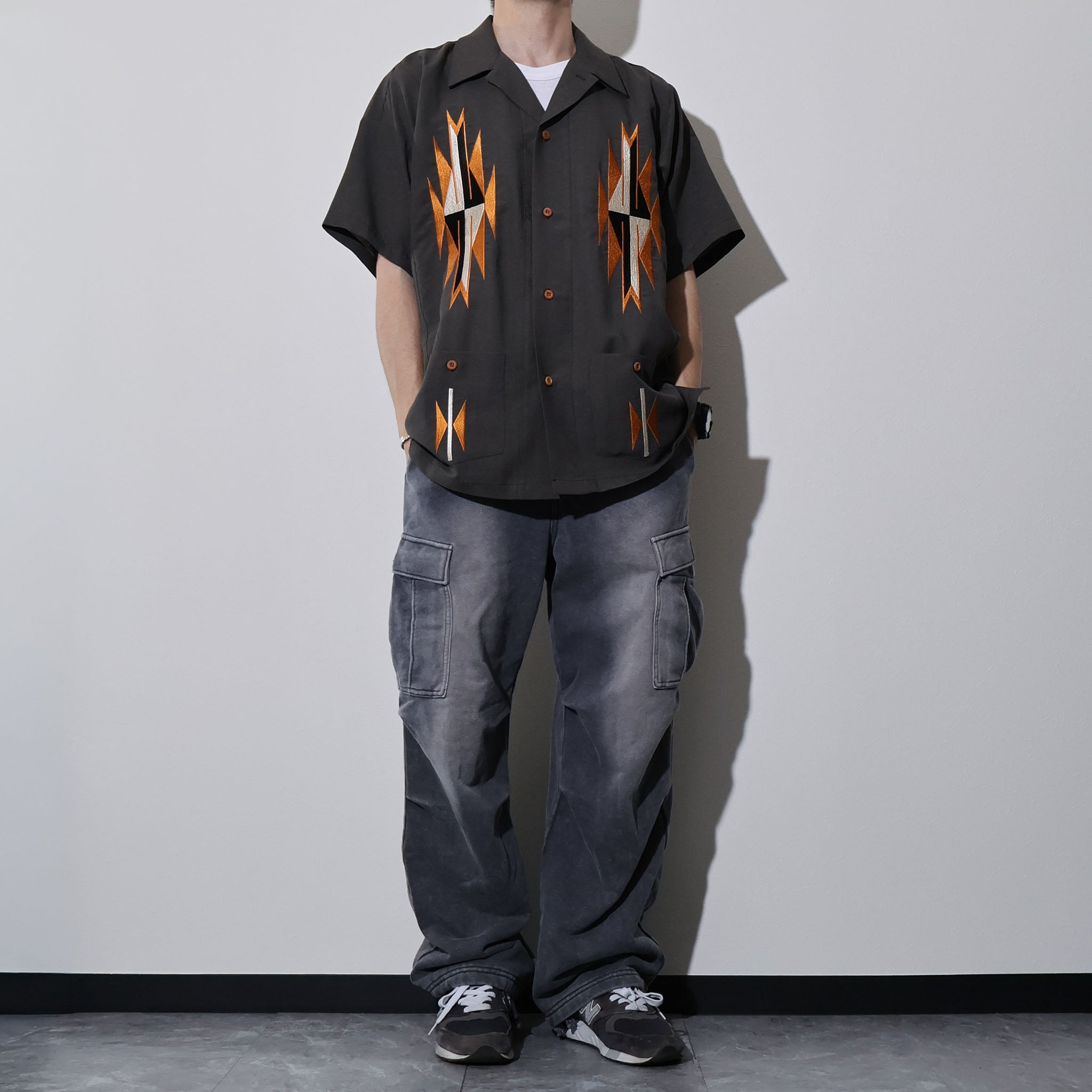 HOUSTON / 41331 LINEN CHIMAYO SHIRT - TRUTH