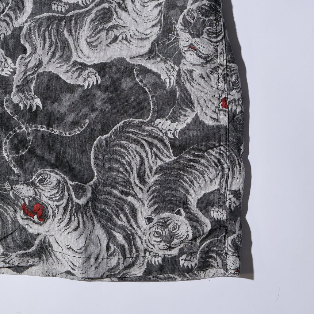 HOUSTON / 41356 SPECIAL DYED LINEN ALOHA SHIRT (百虎) MADE IN JAPAN