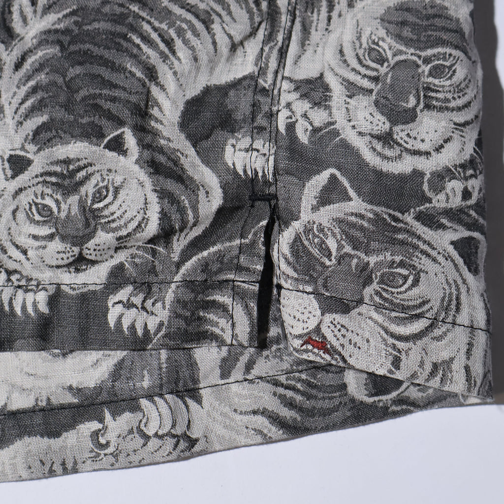 HOUSTON / 41356 SPECIAL DYED LINEN ALOHA SHIRT (百虎) MADE IN JAPAN