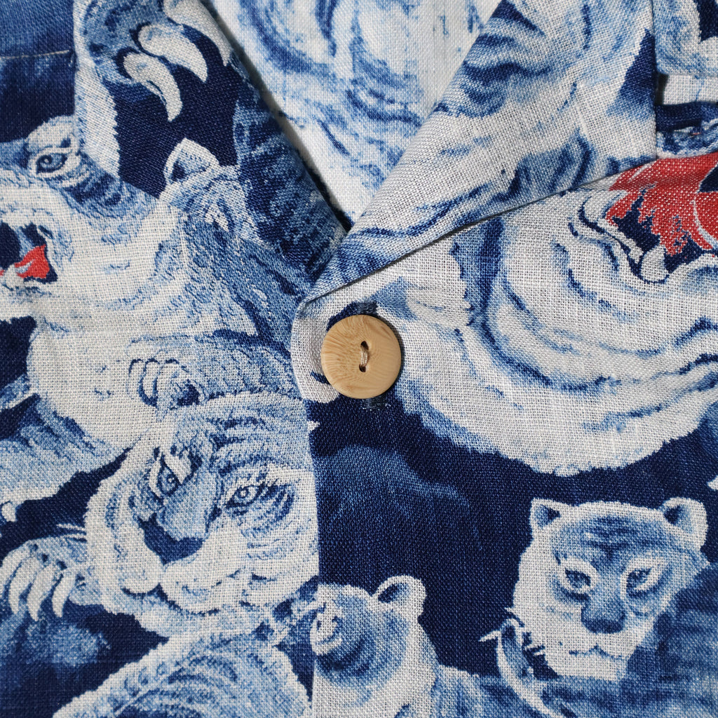 HOUSTON / 41356 SPECIAL DYED LINEN ALOHA SHIRT (百虎) MADE IN JAPAN - TRUTH