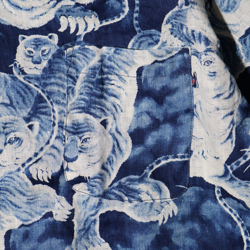 HOUSTON / 41356 SPECIAL DYED LINEN ALOHA SHIRT (百虎) MADE IN JAPAN - TRUTH