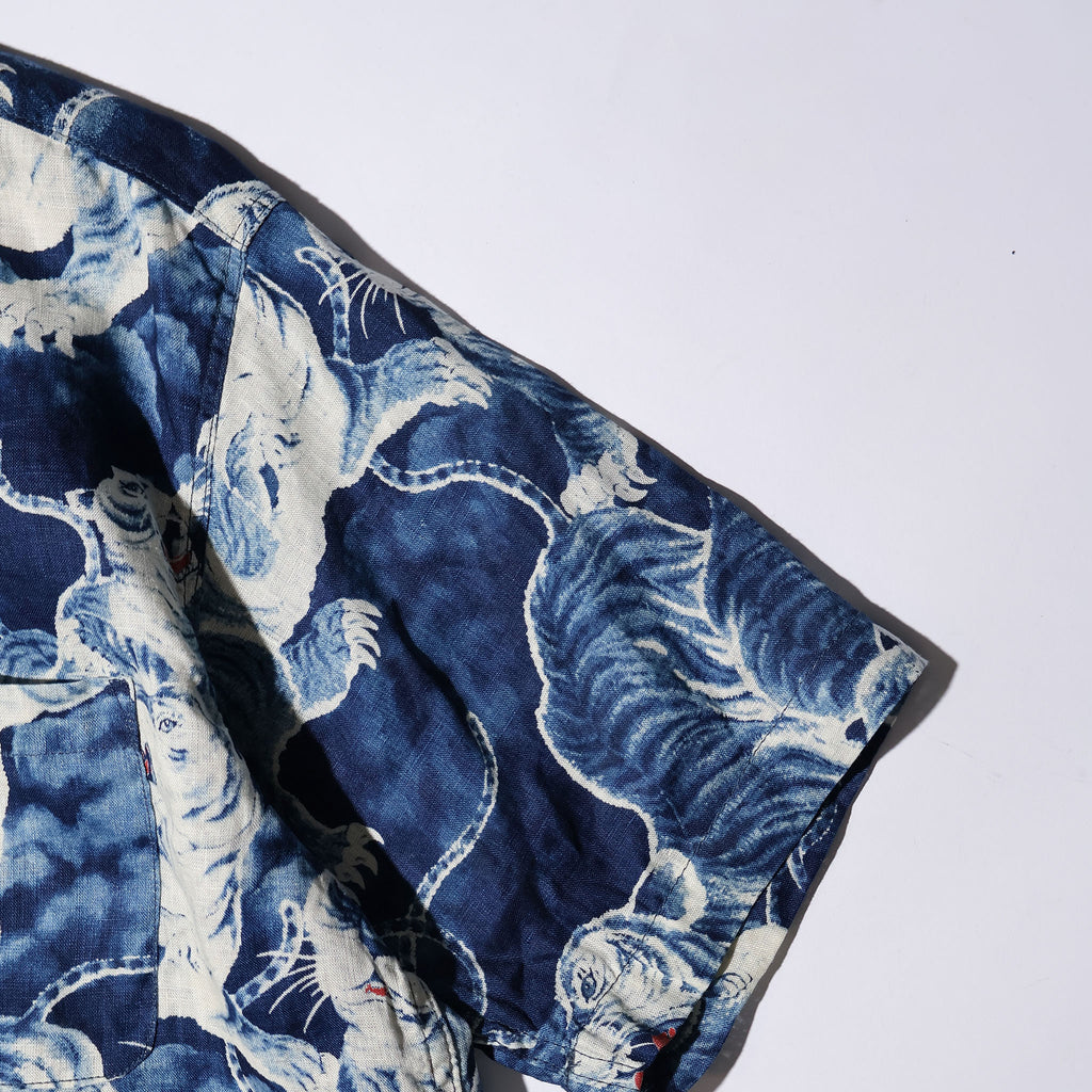 HOUSTON / 41356 SPECIAL DYED LINEN ALOHA SHIRT (百虎) MADE IN JAPAN - TRUTH