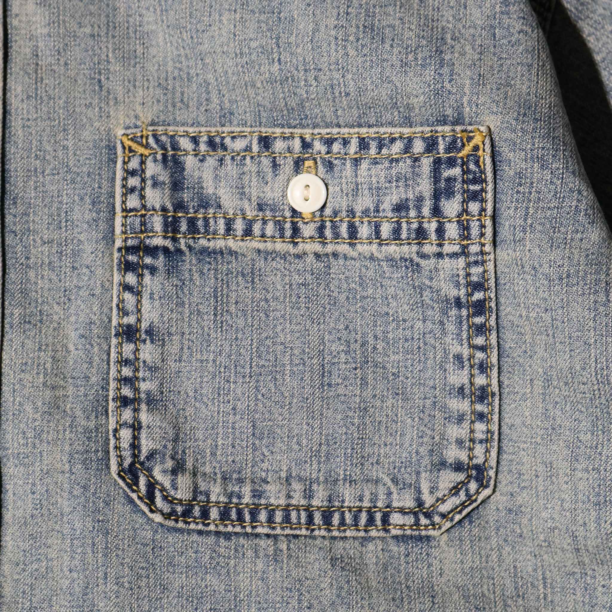 HOUSTON / 41341 US COTTON DENIM S/S WORK SHIRT - TRUTH