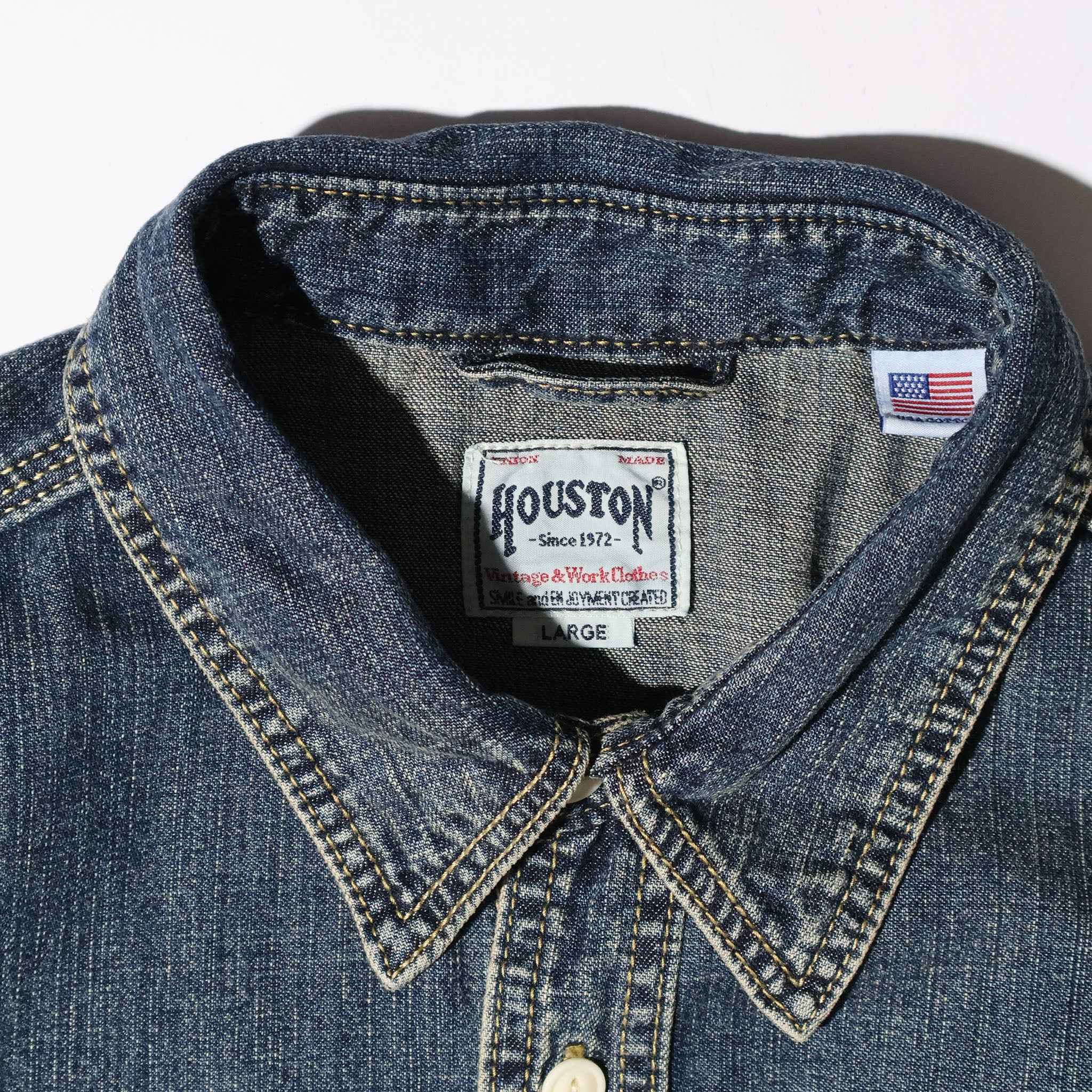 HOUSTON / 41341 US COTTON DENIM S/S WORK SHIRT