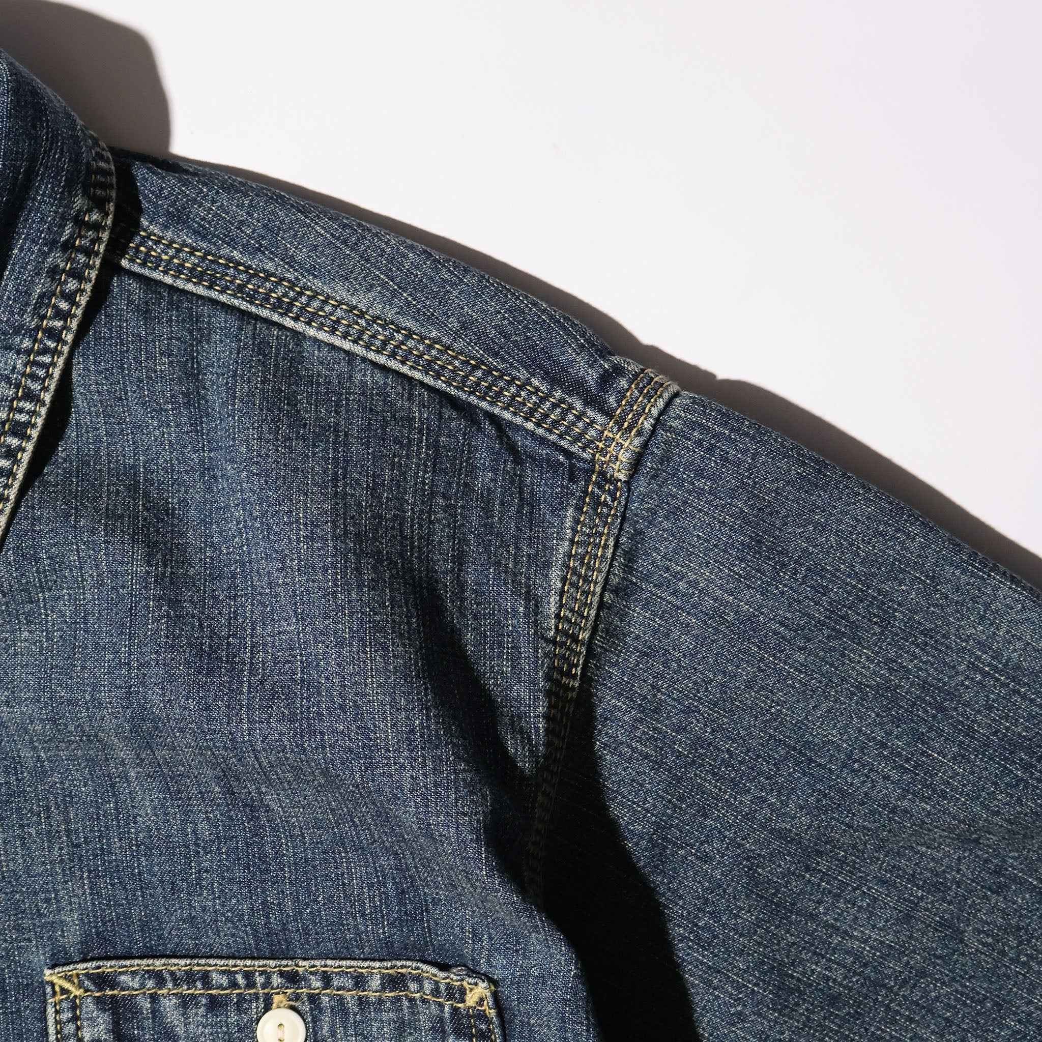 HOUSTON / 41341 US COTTON DENIM S/S WORK SHIRT