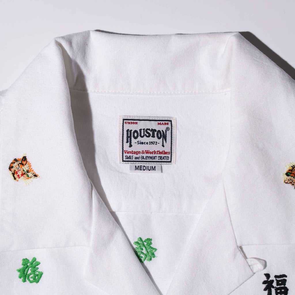HOUSTON / 41346 OXFORD EMBROIDERY S/S SHIRT (VIETNUM) - TRUTH