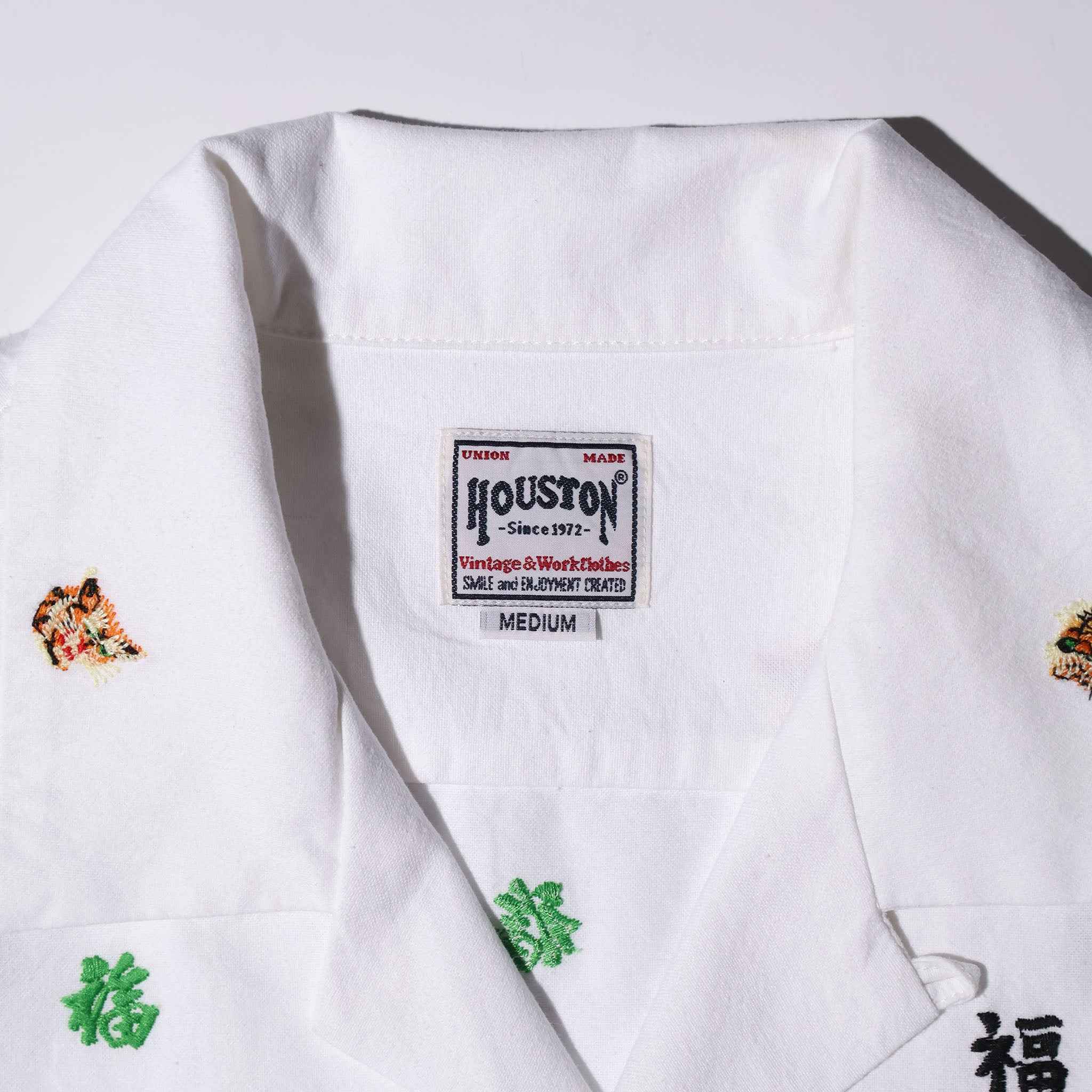HOUSTON / 41346 OXFORD EMBROIDERY S/S SHIRT (VIETNUM) - TRUTH