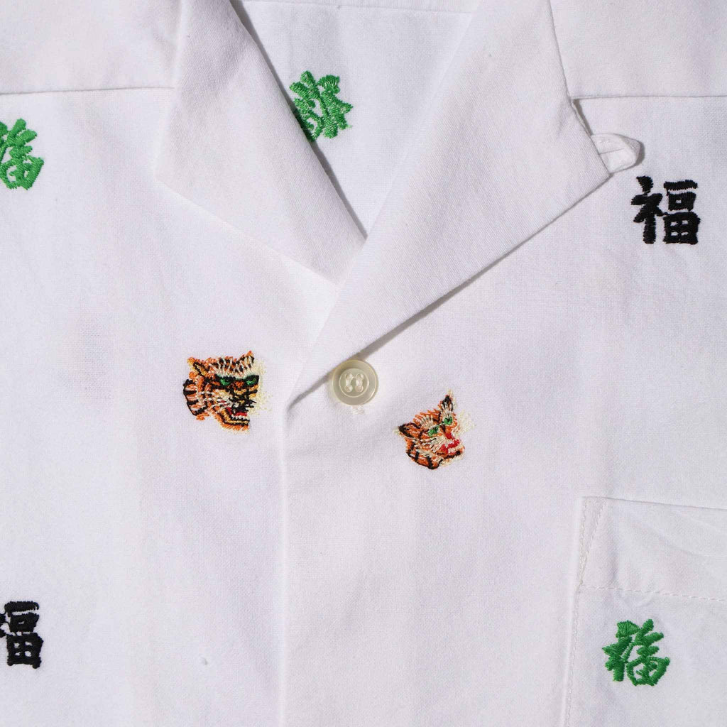 HOUSTON / 41346 OXFORD EMBROIDERY S/S SHIRT (VIETNUM) - TRUTH