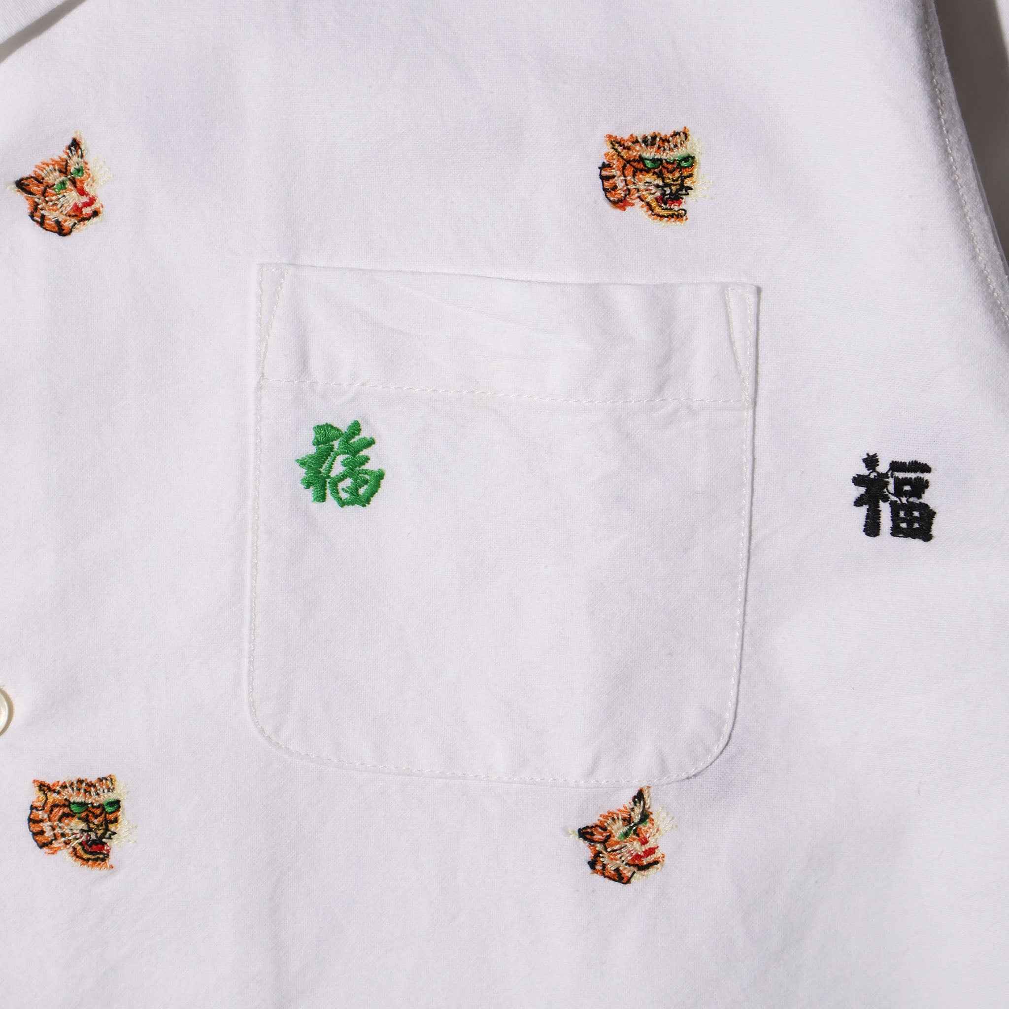 HOUSTON / 41346 OXFORD EMBROIDERY S/S SHIRT (VIETNUM) - TRUTH