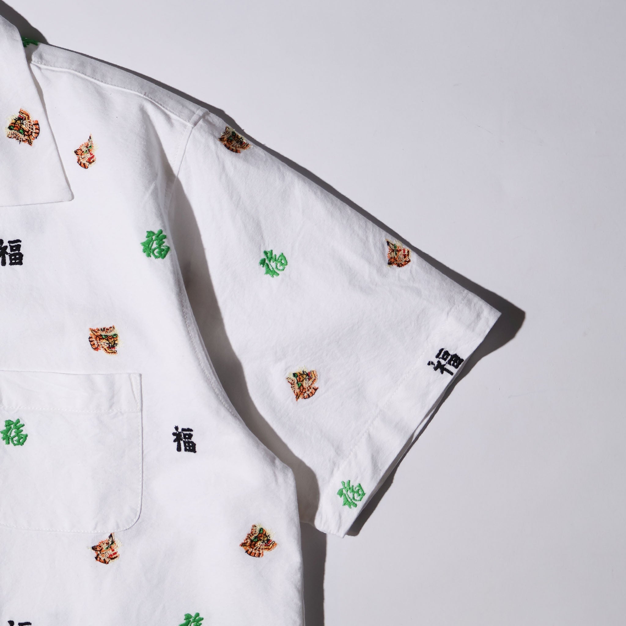 HOUSTON / 41346 OXFORD EMBROIDERY S/S SHIRT (VIETNUM) - TRUTH